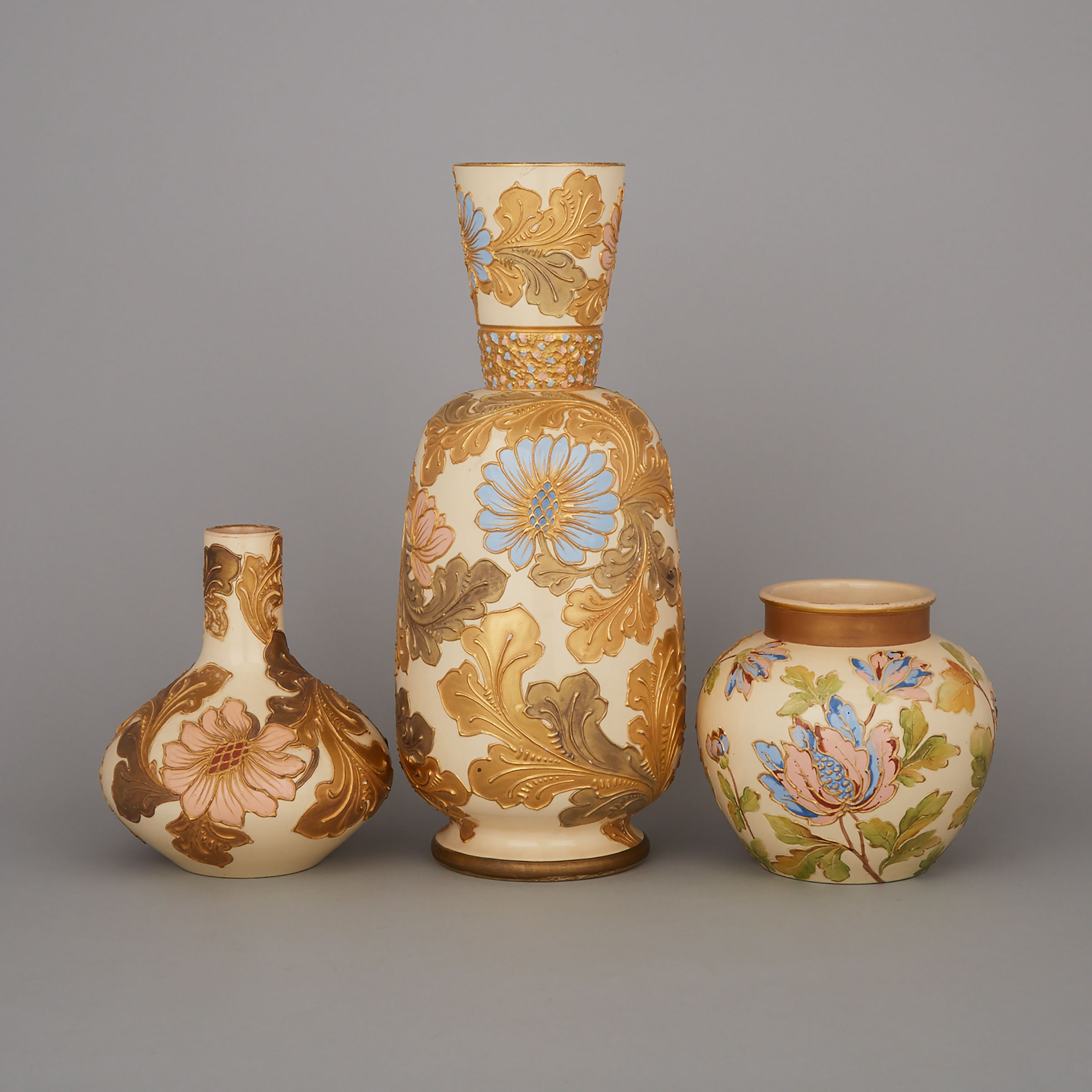 Three Wedgwood ‘Golconda’ Vases, 1880s