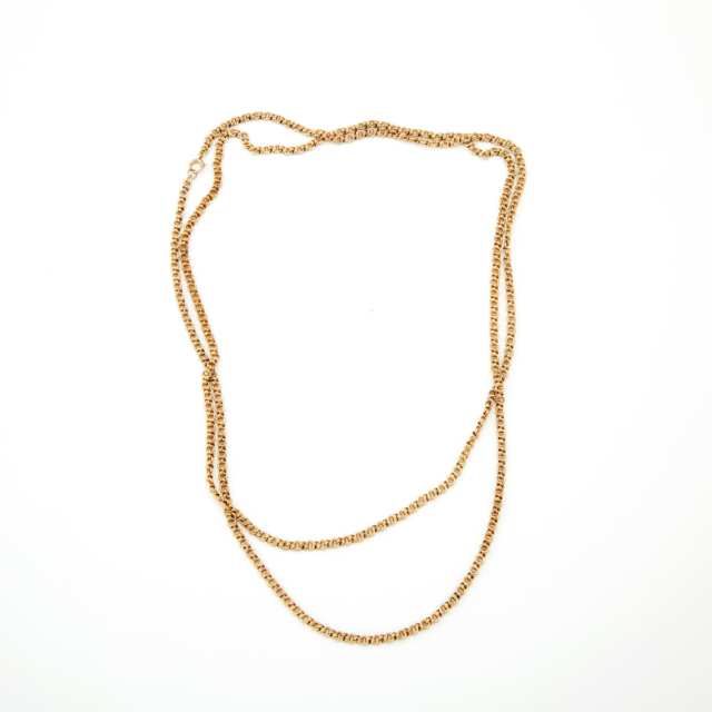 14k Yellow Gold Circular And Twisted Link Chain