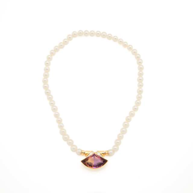 Brinkhaus Single Strand Cultured Pearl Necklace