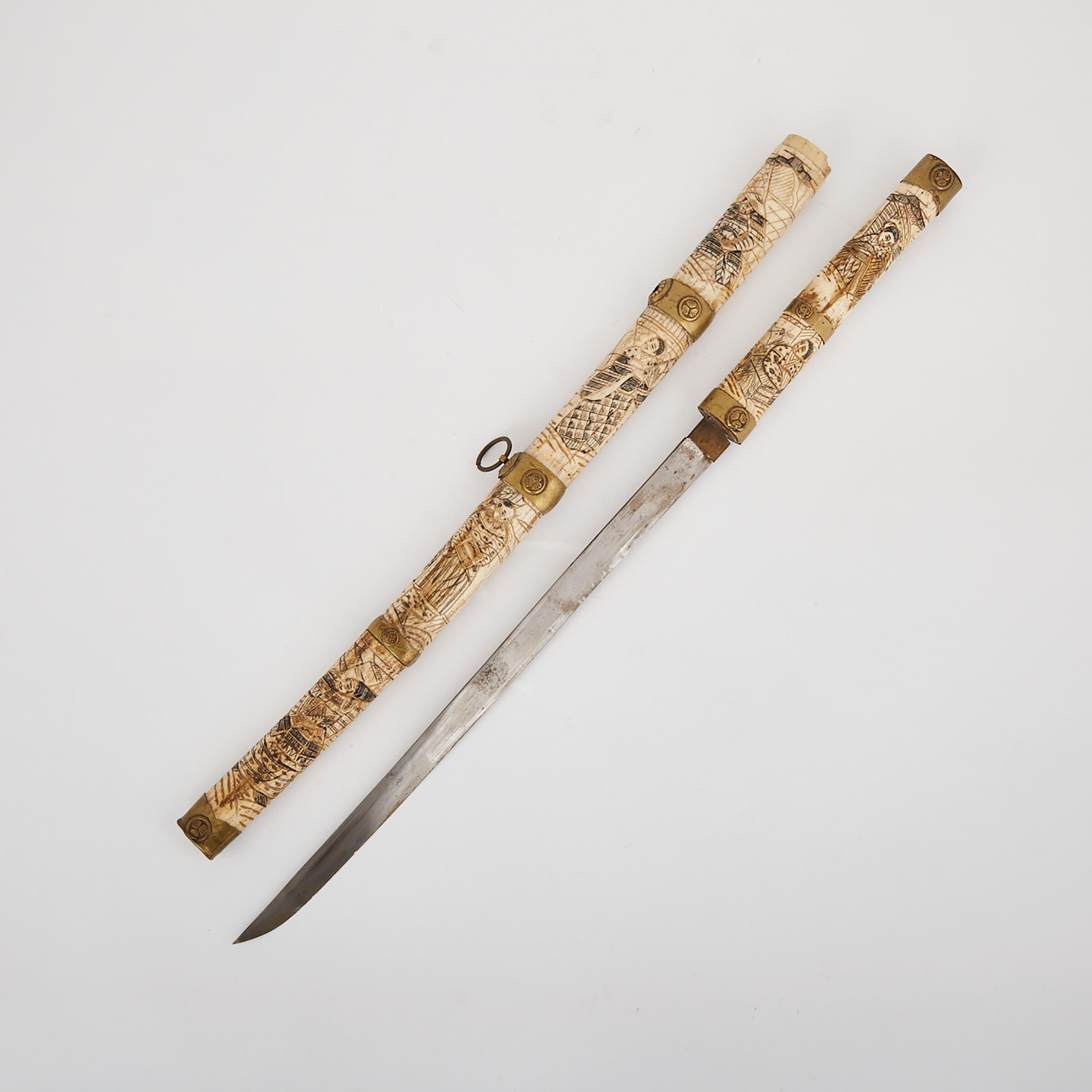 A Japanese Bone Wakizashi, Late 19th/Early 20th Century