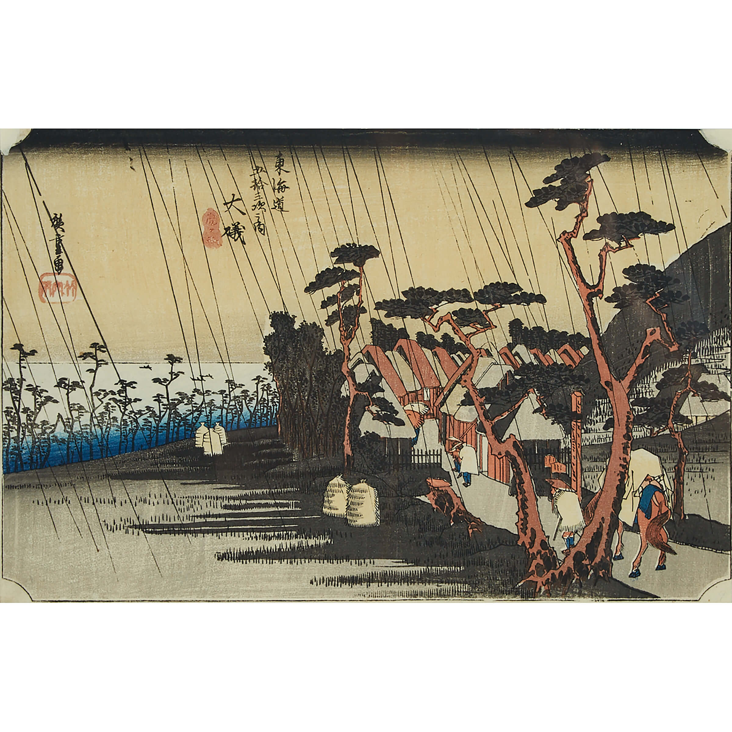 Utagawa Hiroshige (1797-1858), Oiso, Tora-ga-ame (Tora’s Rain)
