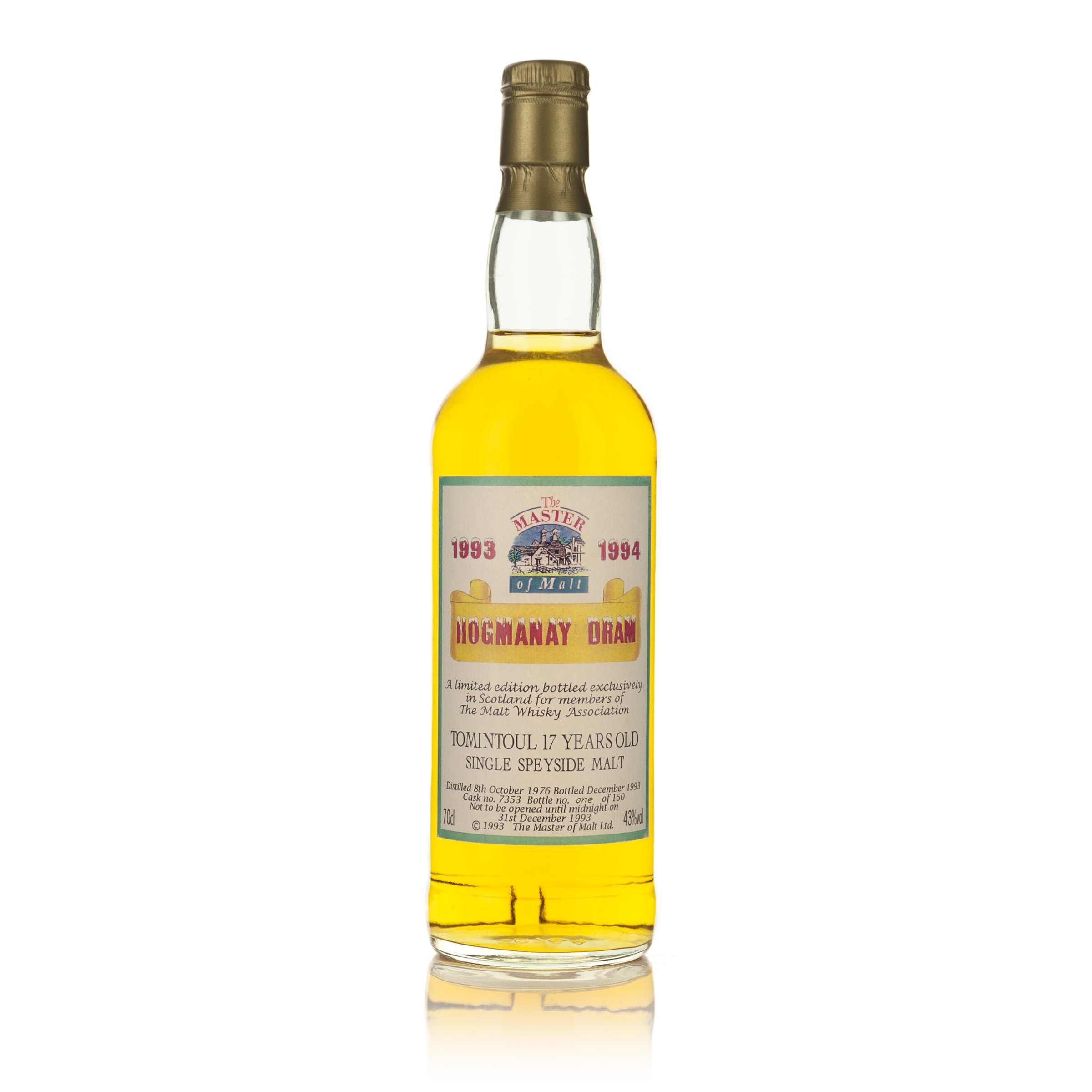 TOMINTOUL SINGLE SPEYSIDE MALT 17 YEARS (ONE 70 CL)