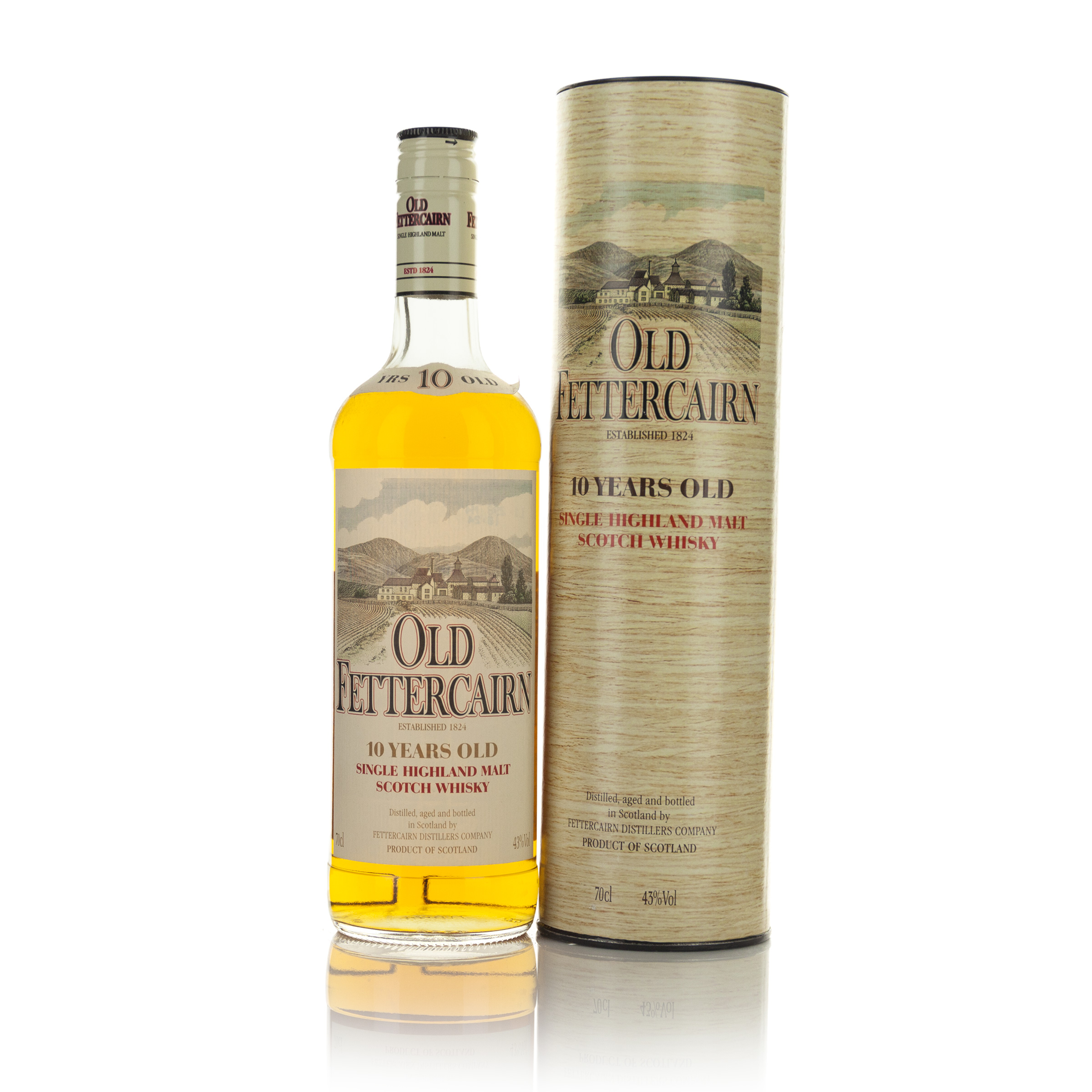 OLD FETTERCAIRN SINGLE HIGHLAND SCOTCH WHISKY 10 YEARS (ONE 70 CL)