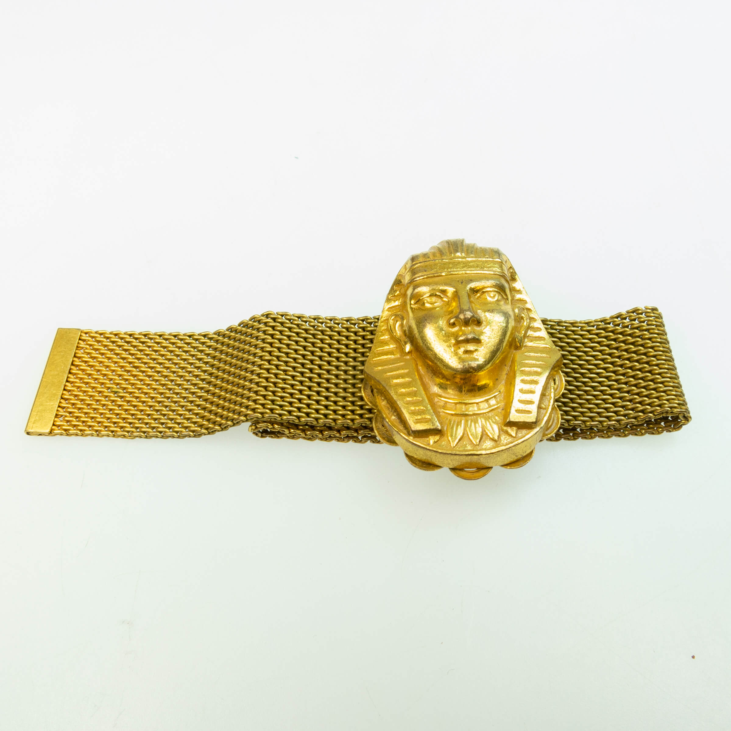 Miriam Haskell Gold Tone Slide Mesh Bracelet