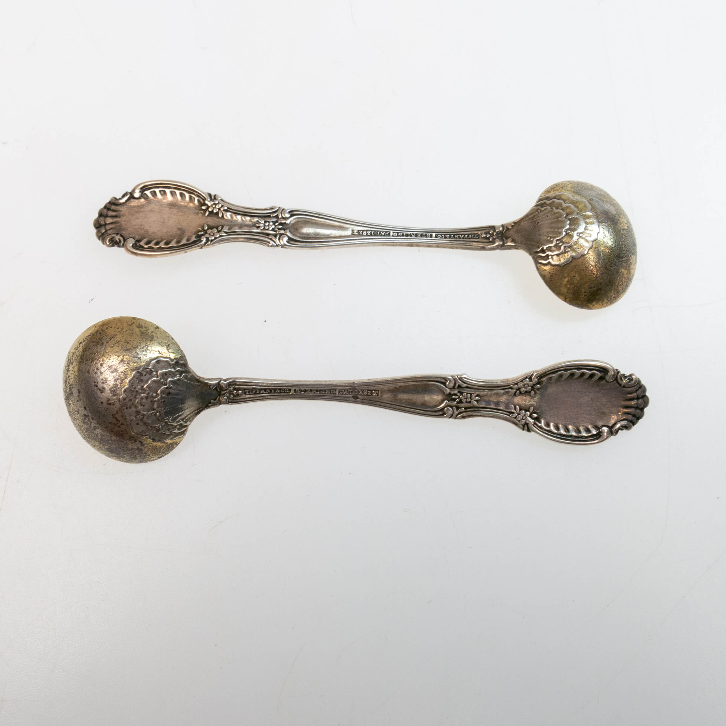 Two Tiffany & Co. Sterling Silver Salt Spoons