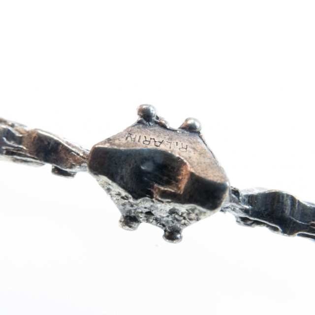 Robert Larin Canadian Pewter Brutalist Abstract Link Chain