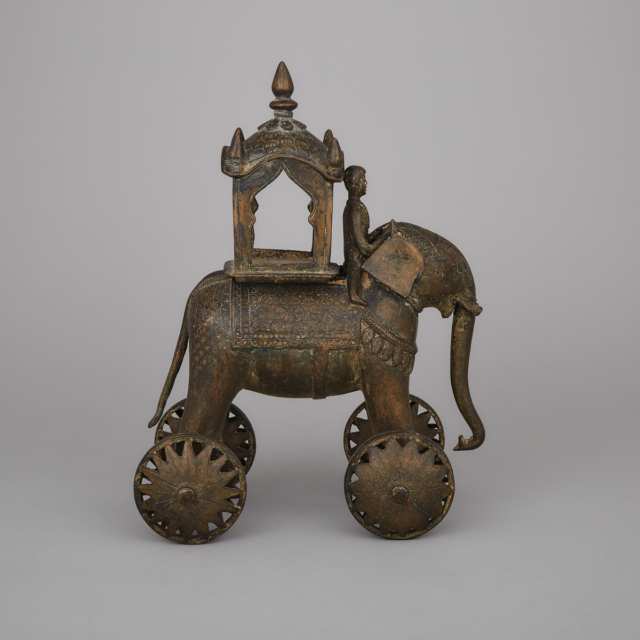 A Bronze Elephant Cart, India, 19th Century