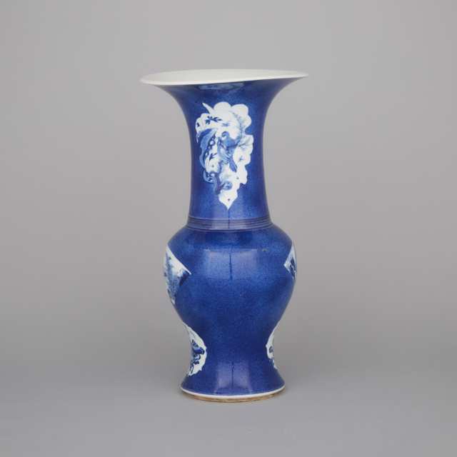 A Powder-Blue Phoenix Tail Vase, 19th Century or Earlier