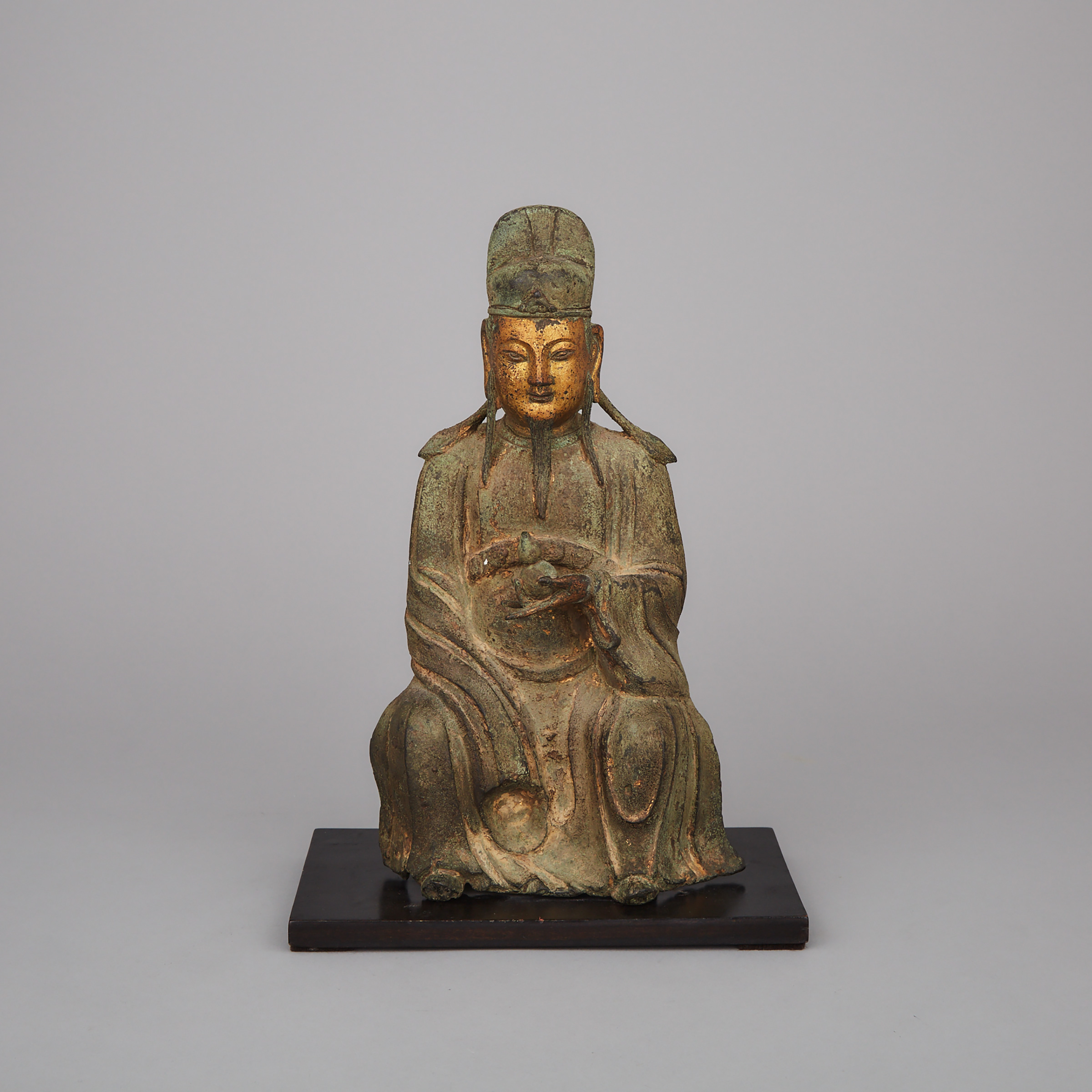 A Gilt Bronze Figure of Sun Simiao, Ming Dynasty