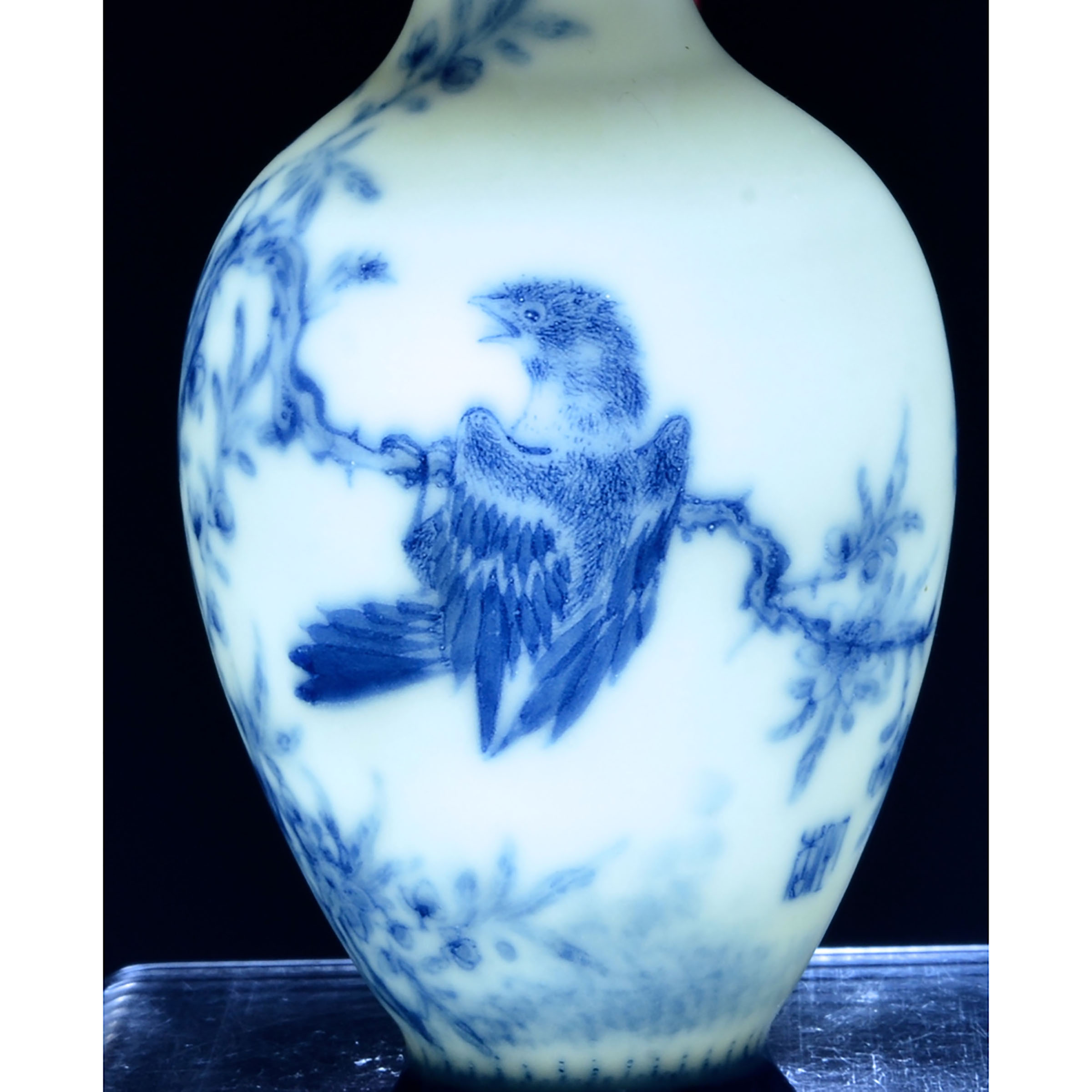 Attributed to Wang Bu (1898-1968), A Blue and White Eggshell Porcelain Vase