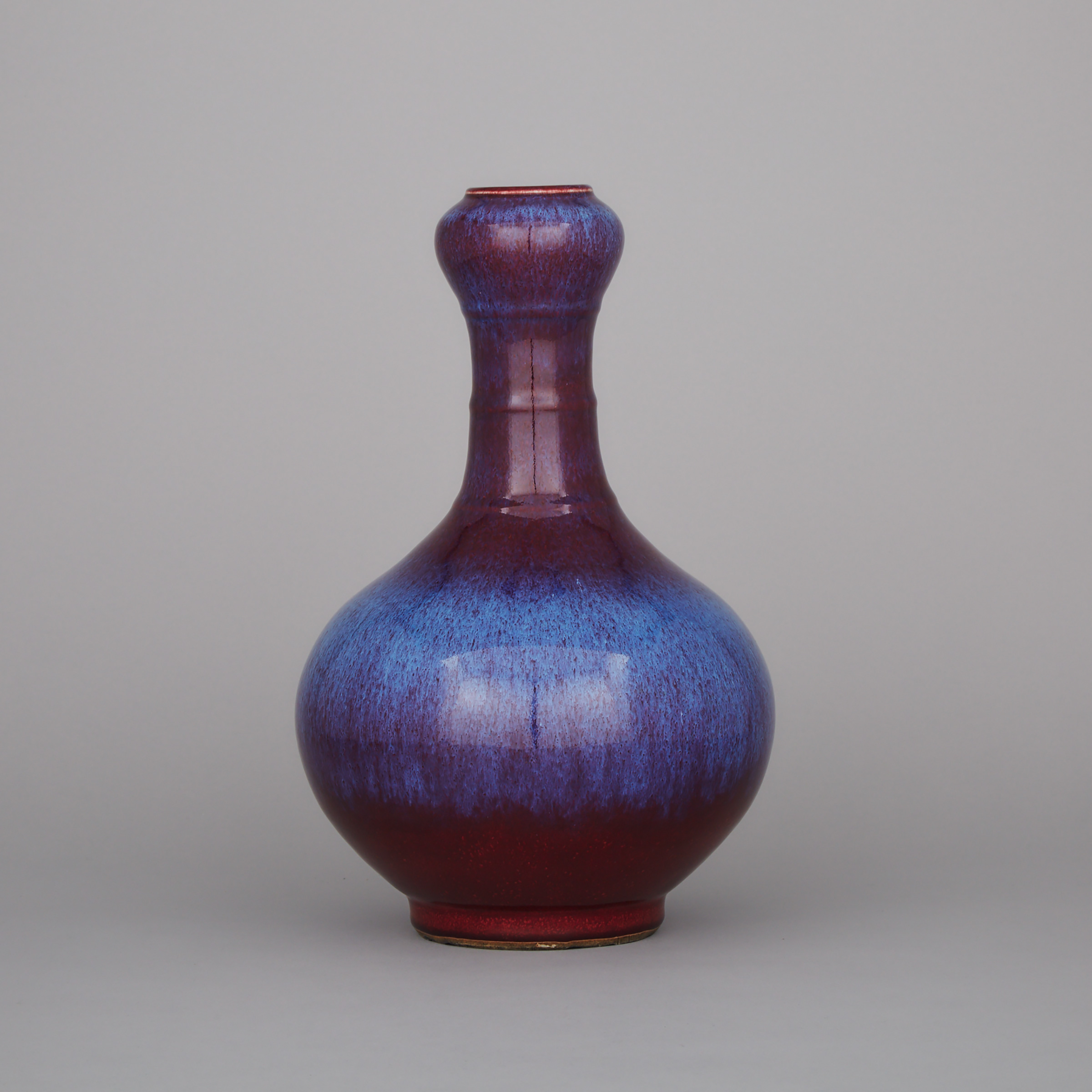 A Flambé-Glazed Garlic Mouth Vase, 18th/19th Century