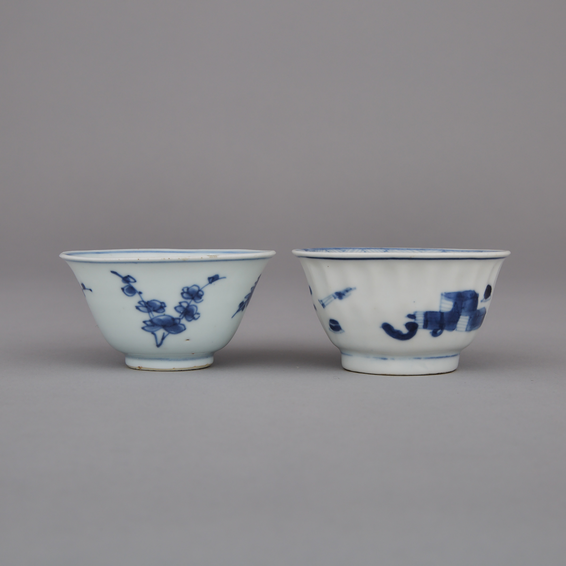Two Chinese Export Wine Cups, Kangxi Period (1662-1722)