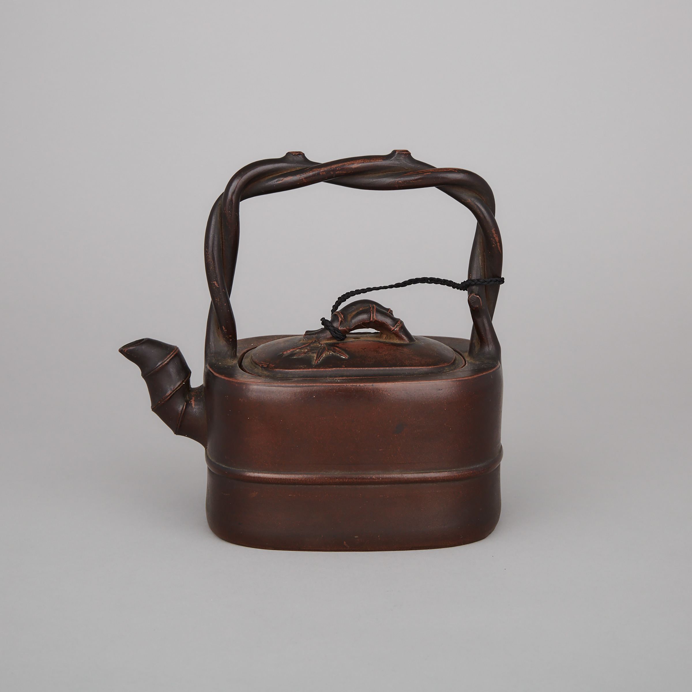 A Fine ‘Imitation-Bamboo’ Yixing Stoneware Teapot and Cover, 19th Century