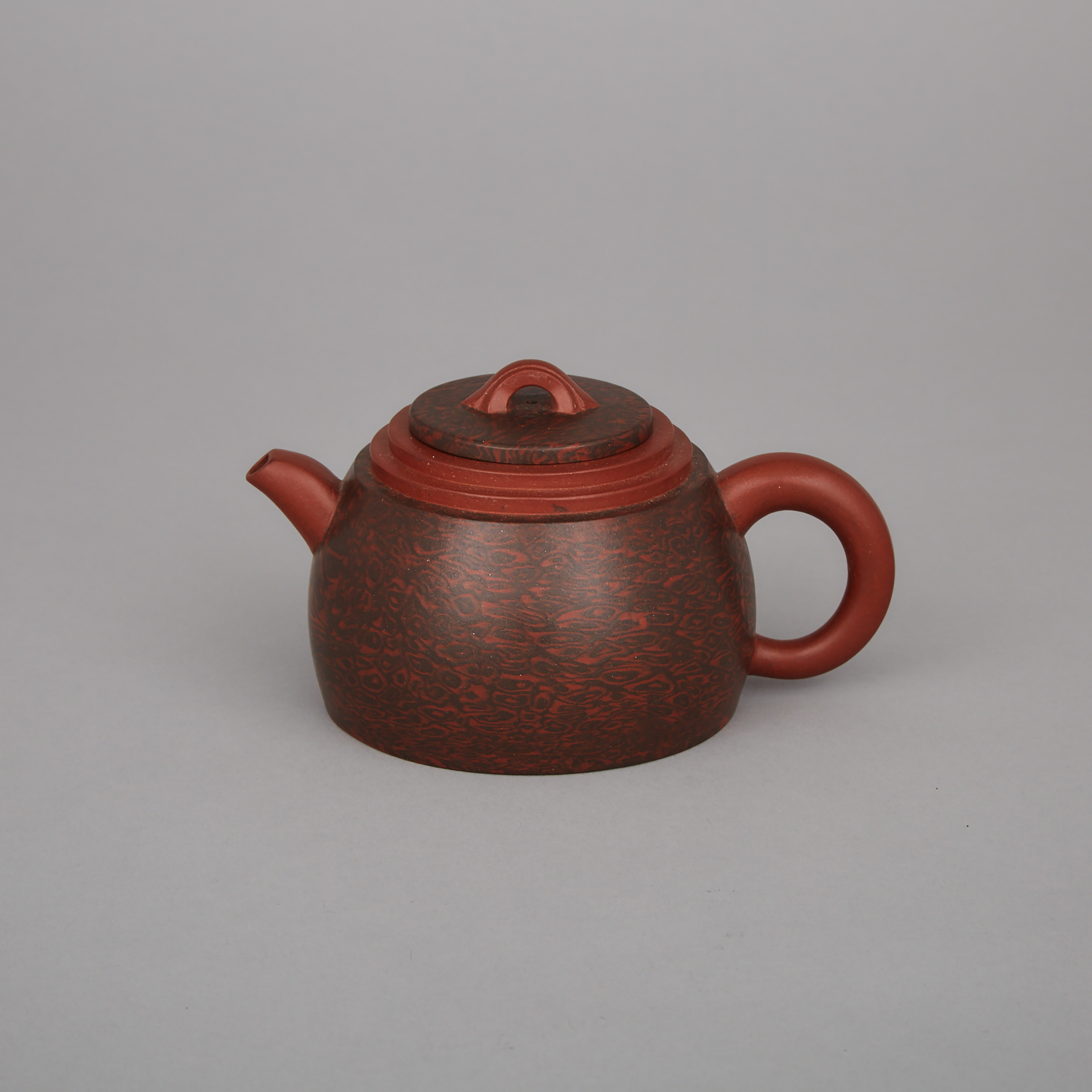 An ‘Imitation-Lacquer’ Yixing Stoneware Teapot and Cover, Signed Bao Tingbo