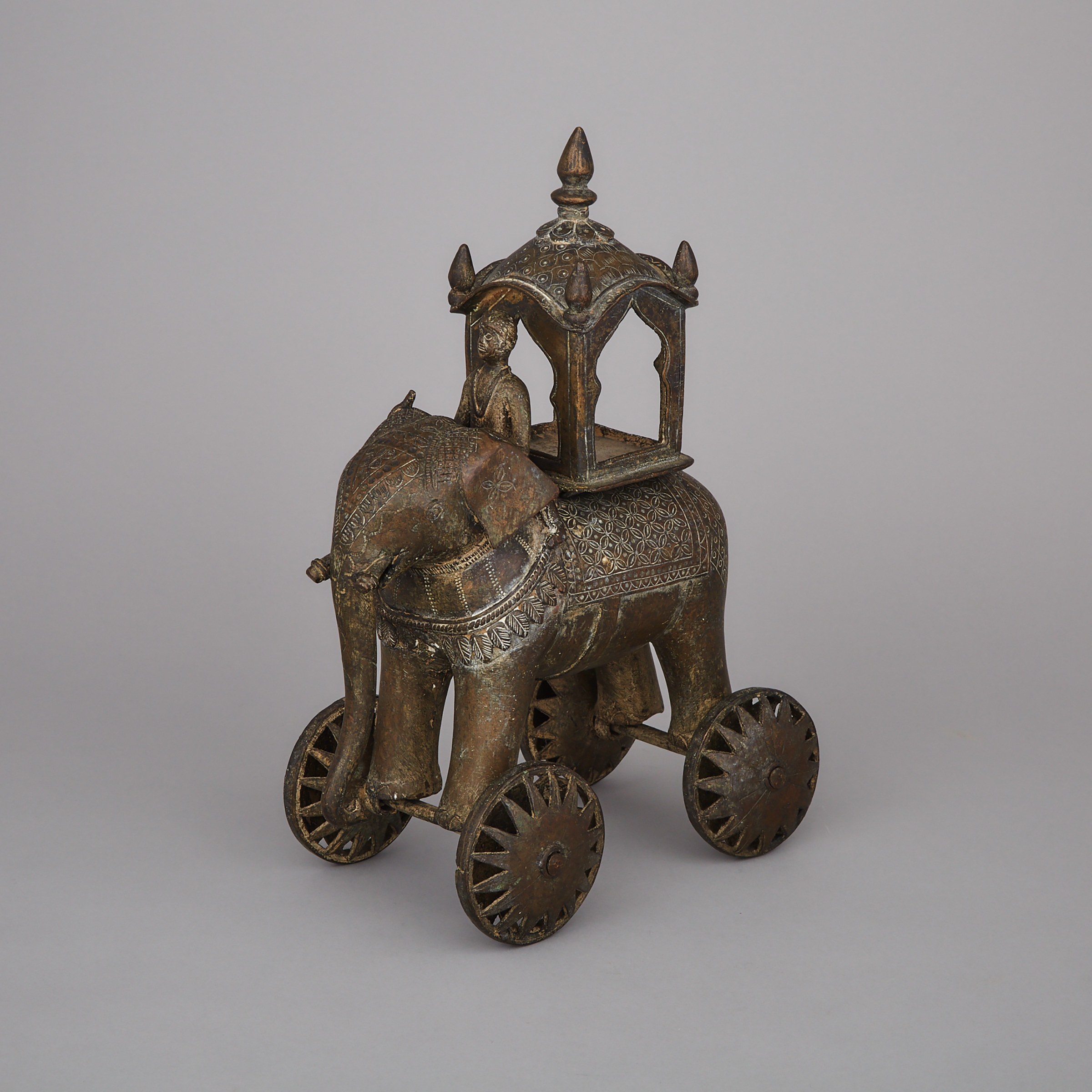 A Bronze Elephant Cart, India, 19th Century