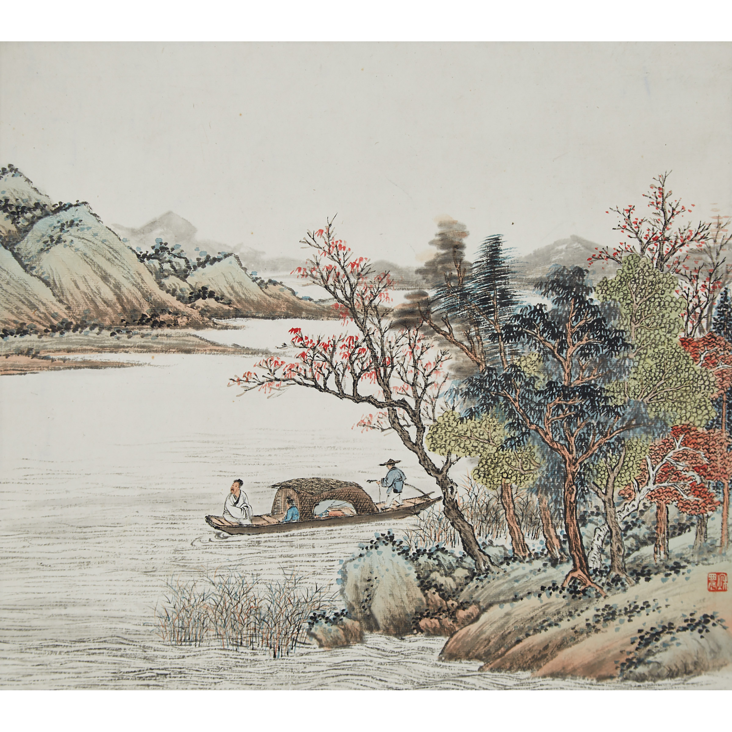 After Wu Guxiang (1848-1903) Fishermen in Autumn