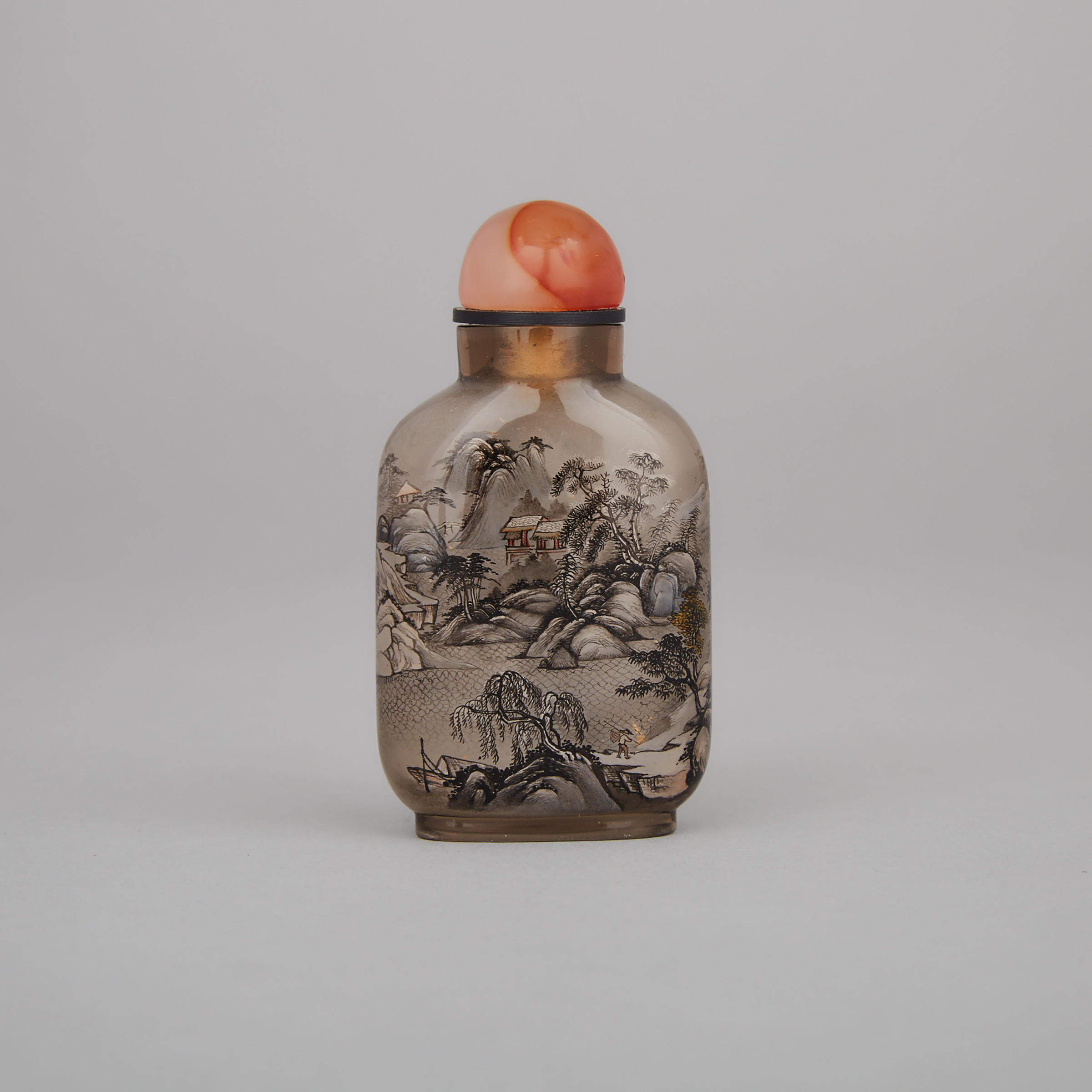 Qian Jingrui (1943-) An Interior Reverse-Painted ‘Winter Landscape’ Snuff Bottle