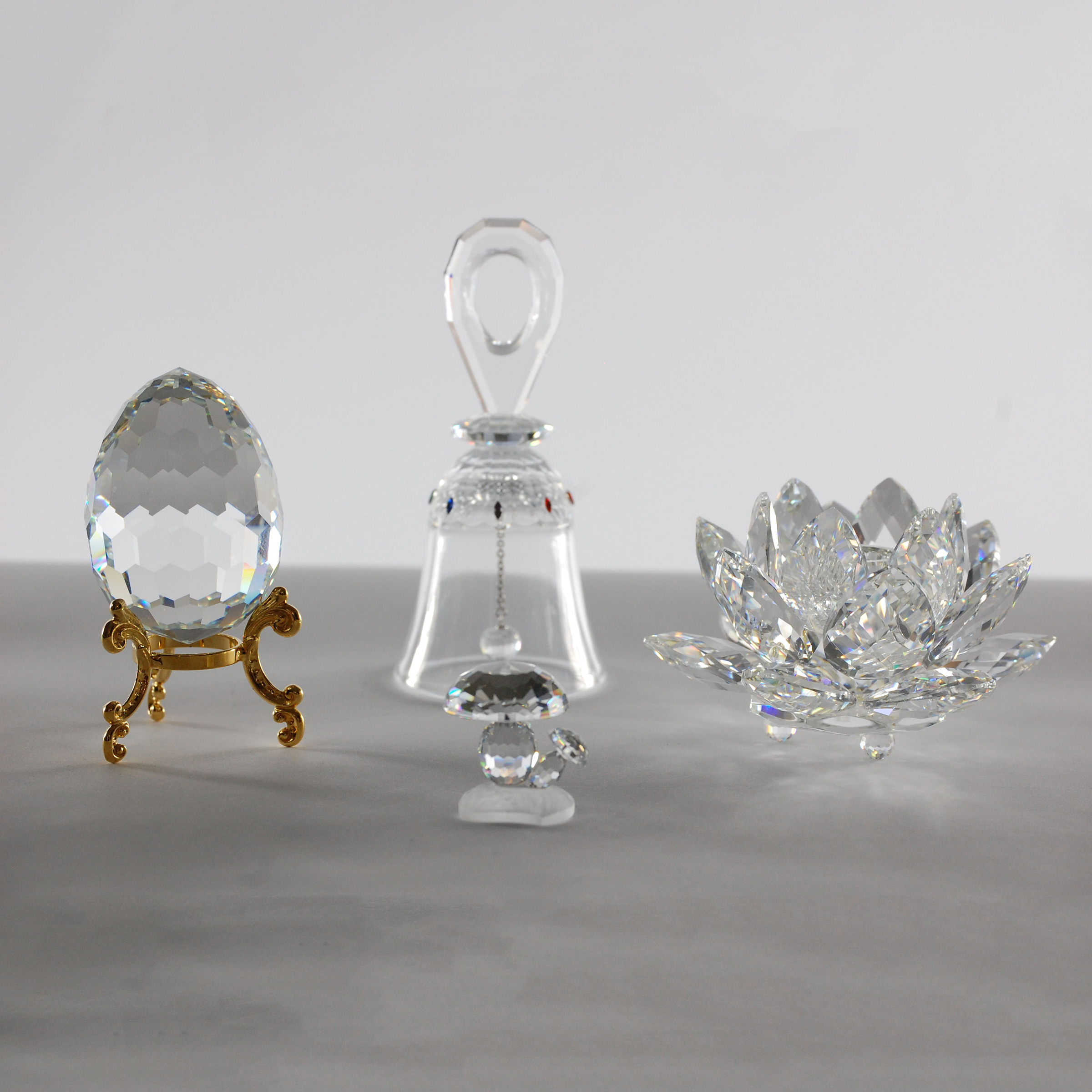 Four Swarovski Crystal Decorative Objects, late 20th/early 21st century