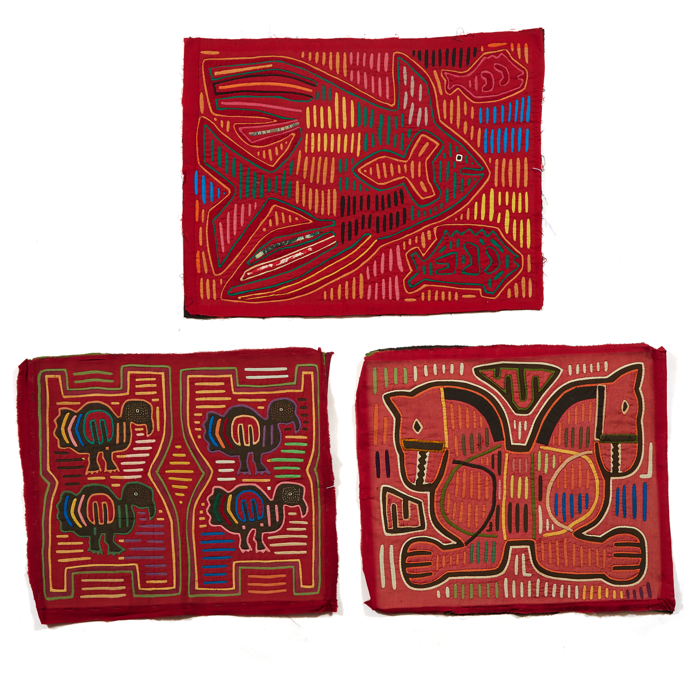 Group of Three Panamanian Mulla Textiles