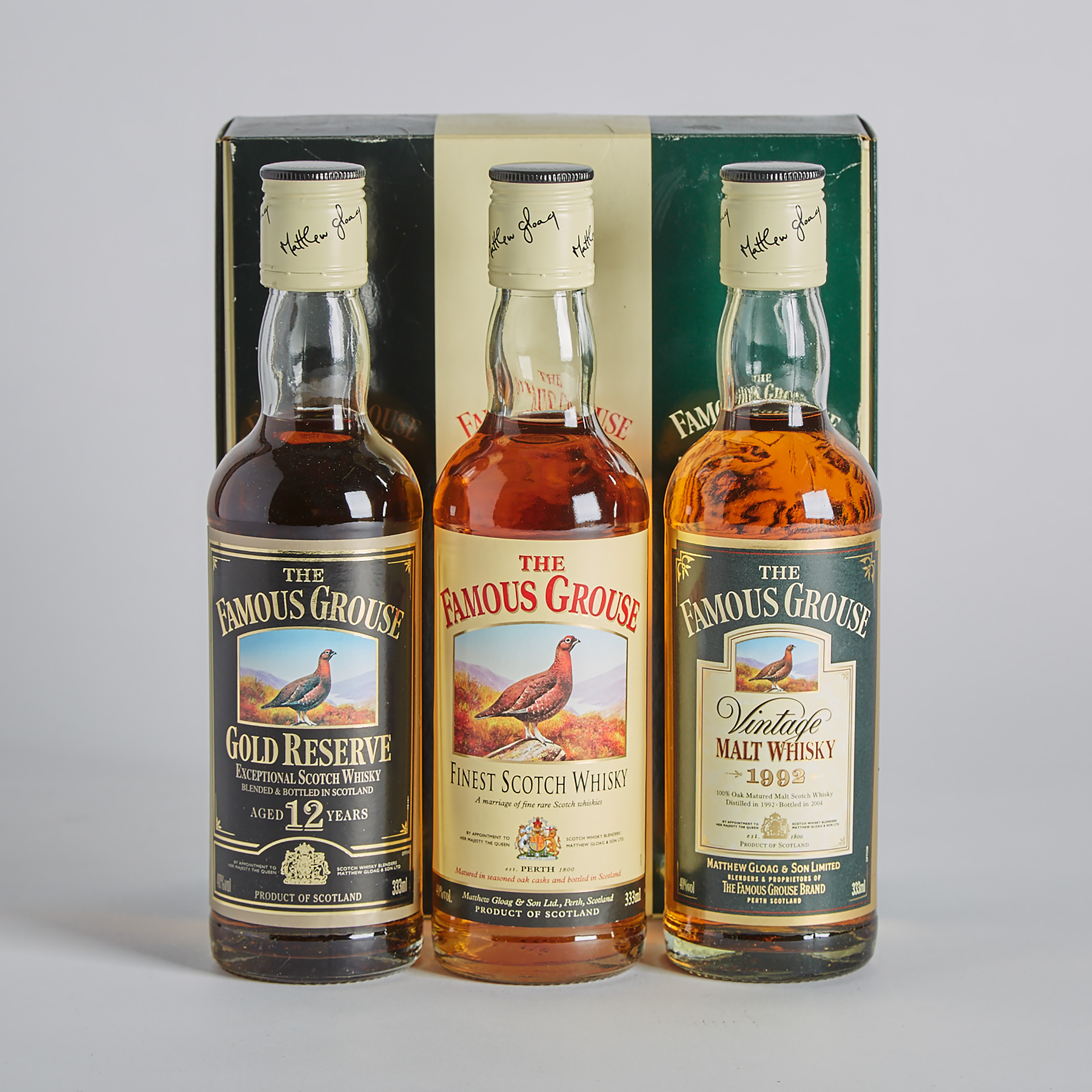 FAMOUS GROUSE FINEST SCOTCH WHISKY NAS (ONE 333 ML)
FAMOUS GROUSE GOLD RESERVE SCOTCH WHISKY 12 YEARS (ONE 333 ML)
FAMOUS GROUSE VINTAGE MALT WHISKY NAS (ONE 333 ML)