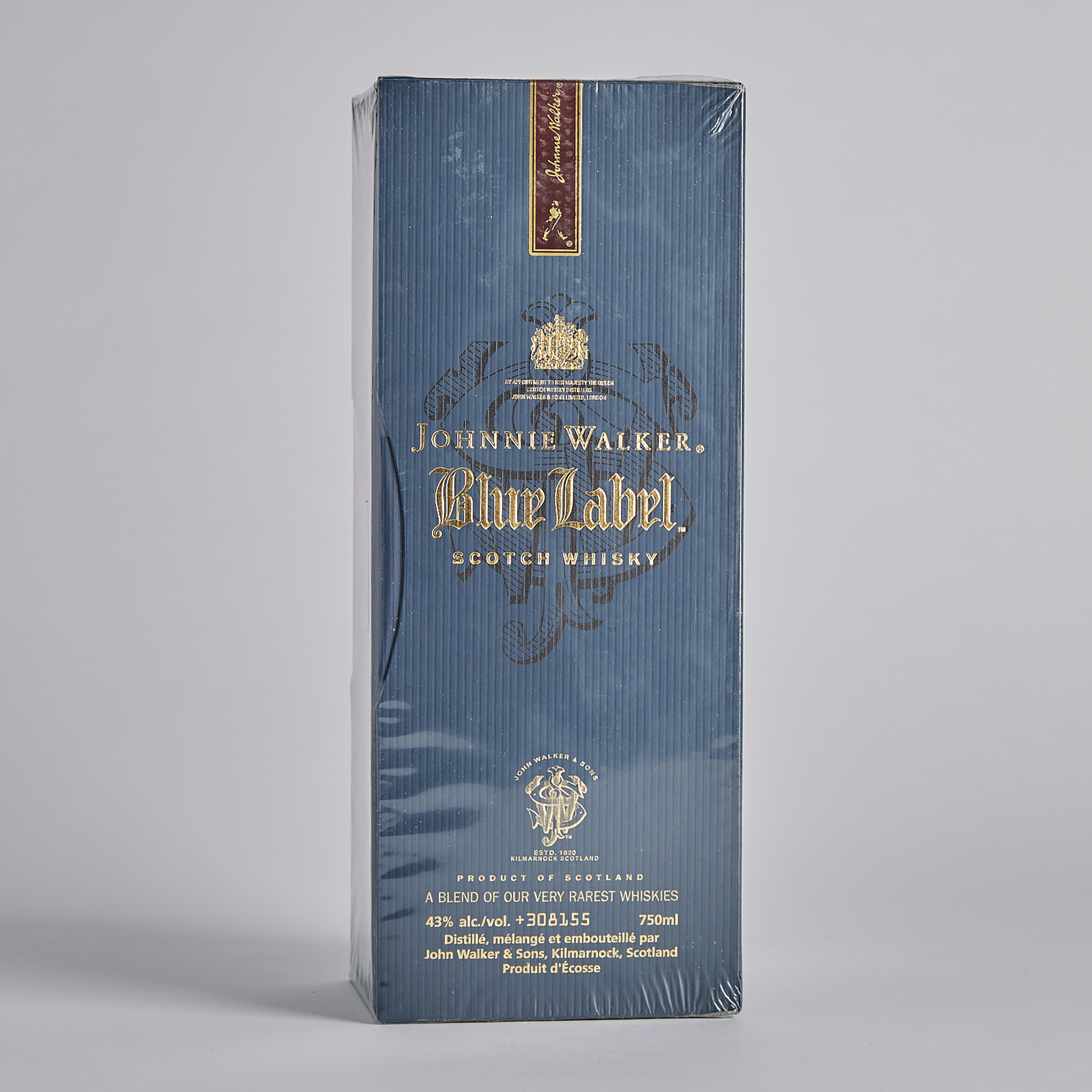 JOHNNIE WALKER BLUE LABEL BLENDED SCOTCH WHISKY (ONE 750 ML)