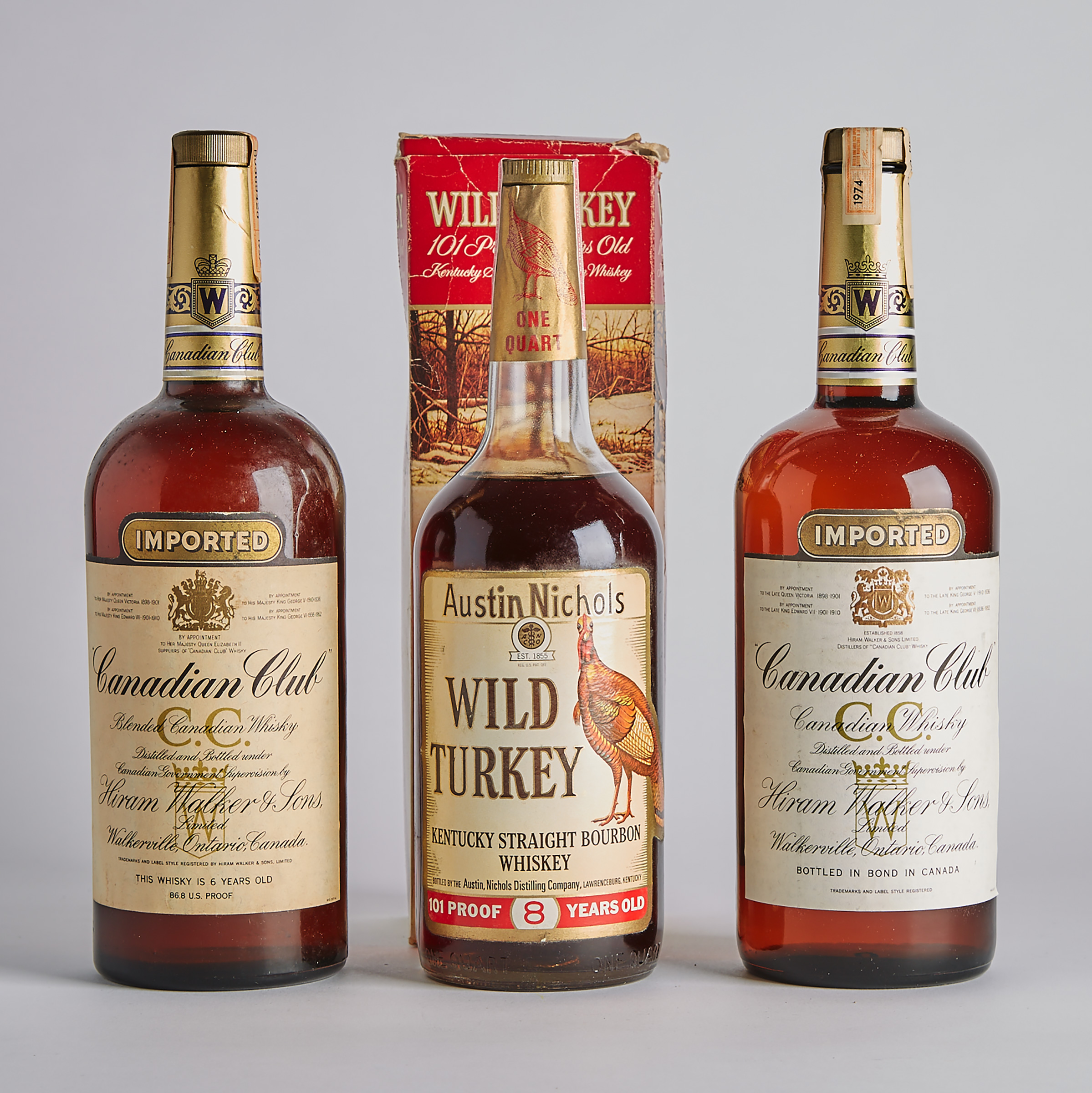 CANADIAN CLUB BLENDED CANADIAN WHISKY (ONE 40 OZ)
CANADIAN CLUB CANADIAN WHISKY (ONE 40 OZ)
WILD TURKEY KENTUCKY STRAIGHT BOURBON WHISKEY 8 YEARS (ONE 1500 ML)
