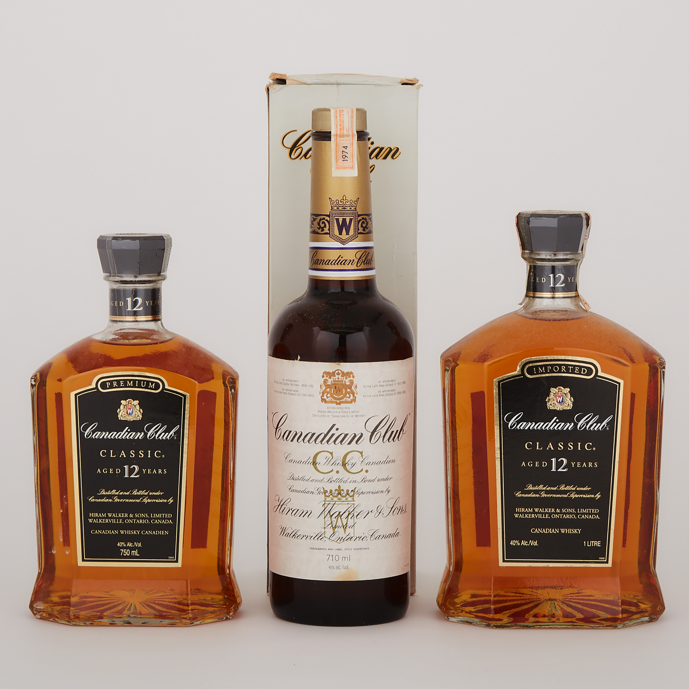 CANADIAN CLUB CANADIAN WHISKY (ONE 710 ML)
CANADIAN CLUB PREMIUM CANADIAN WHISKY 12 YEARS (ONE 1000 ML)
CANADIAN CLUB PREMIUM CLASSIC CANADIAN WHISKY 12 YEARS (ONE 750 ML)