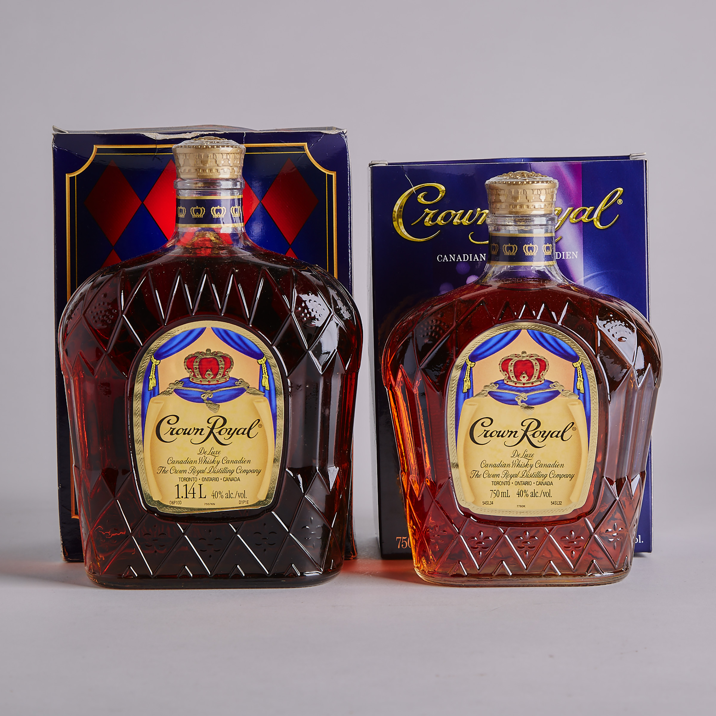 CROWN ROYAL DELUXE CANADIAN WHISKY (ONE 750 ML)
CROWN ROYAL DELUXE CANADIAN WHISKY (ONE 1140 ML)
