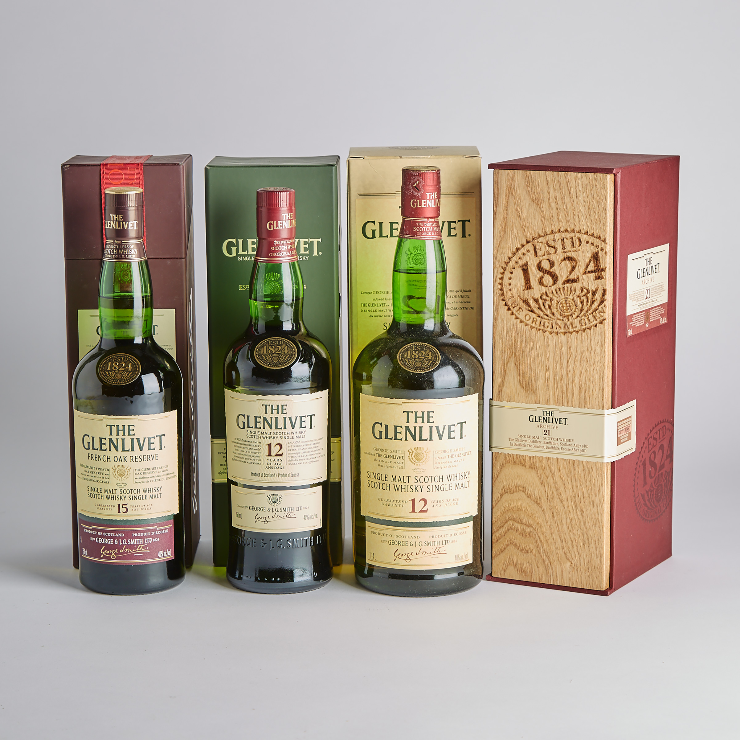 THE GLENLIVET SINGLE MALT SCOTCH WHISKY 15 YEARS (ONE 750 ML)
THE GLENLIVET SINGLE MALT SCOTCH WHISKY 21 YEARS (ONE 750 ML)
THE GLENLIVET SINGLE MALT SCOTCH WHISKY 12 YEARS (ONE 750 ML)
THE GLENLIVET SINGLE MALT SCOTCH WHISKY 12 YEARS (ONE 1.14 L)