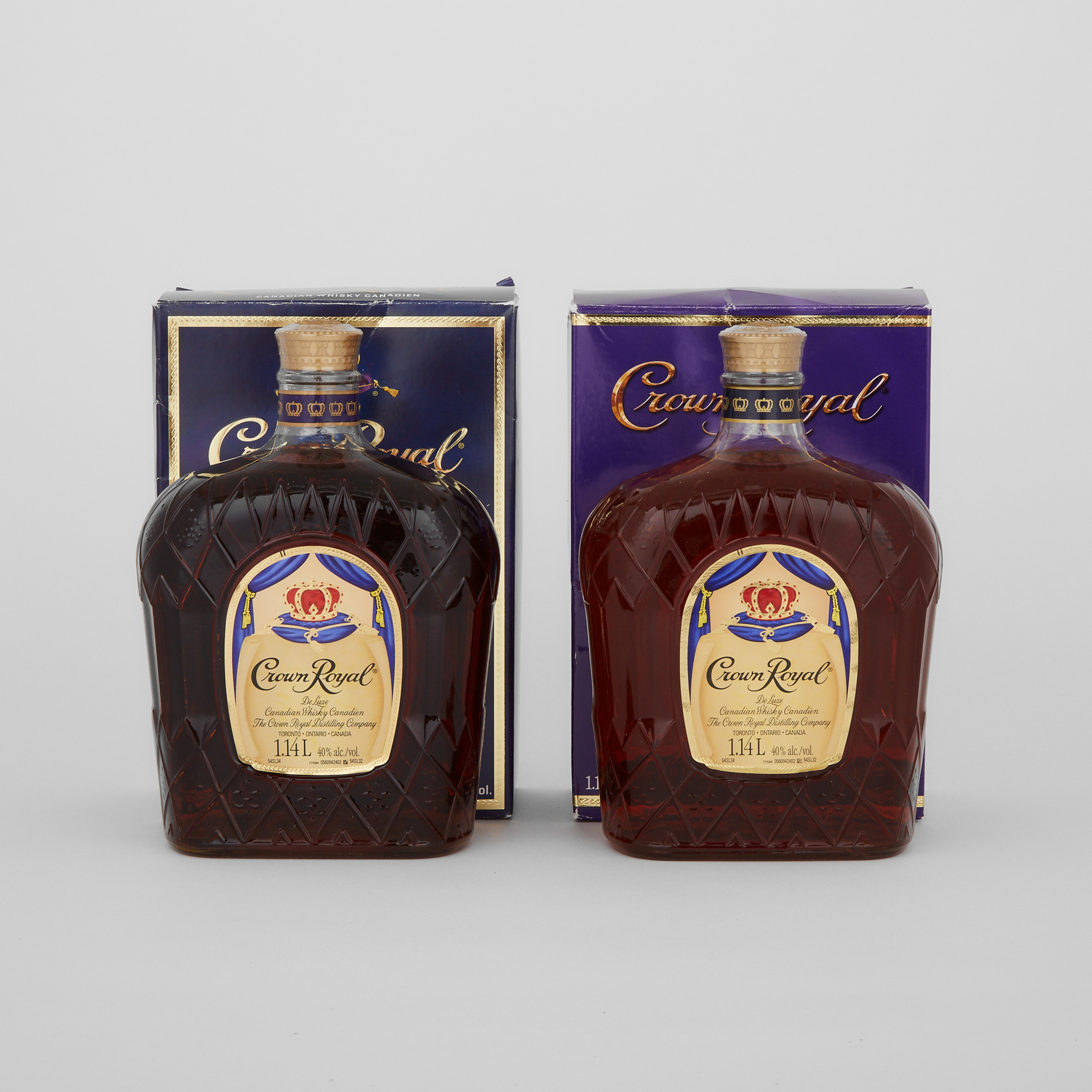 CROWN ROYAL DELUXE CANADIAN WHISKY (TWO 1140 ML)