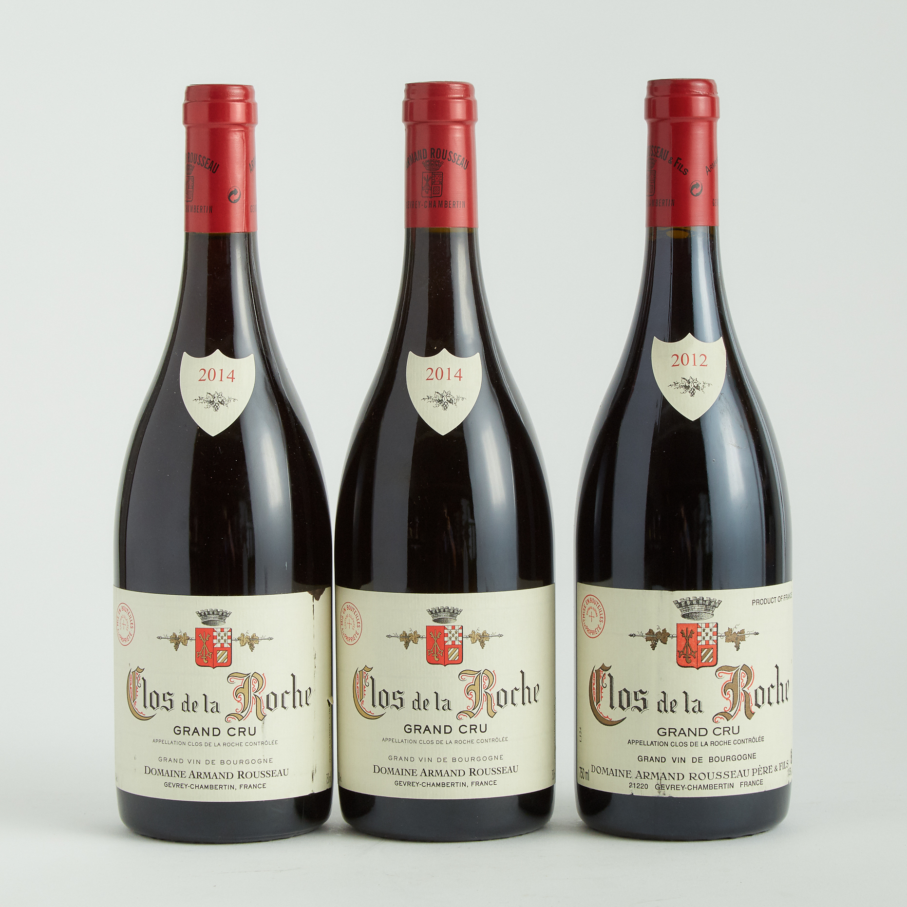 DOMAINE ARMAND ROUSSEAU CLOS DE LA ROCHE 2012 (1) WA (92-94)
DOMAINE ARMAND ROUSSEAU CLOS DE LA ROCHE 2014 (2) WA (94-96)