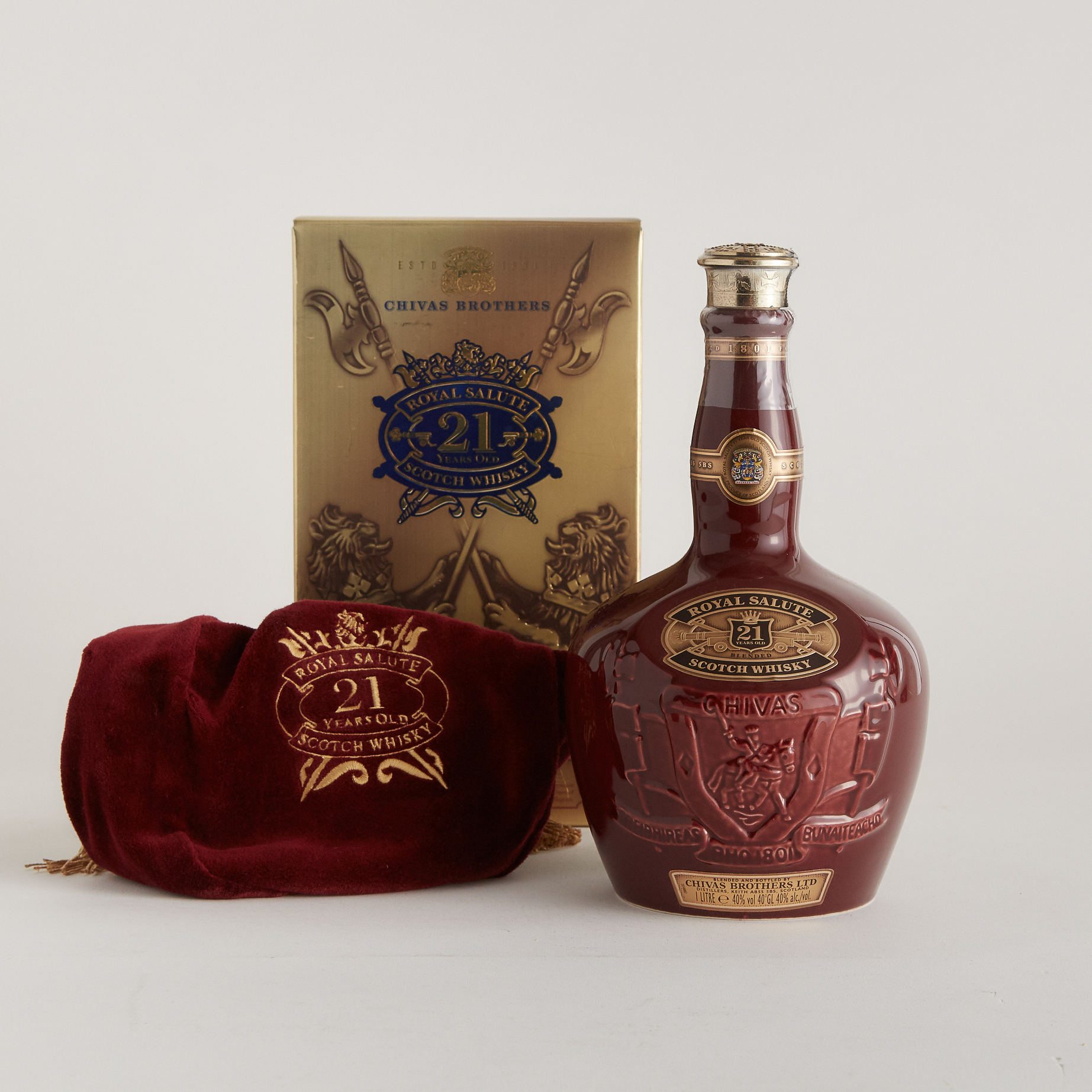 CHIVAS ROYAL SALUTE BLENDED SCOTCH WHISKY 21 YEARS (ONE 1000 ML)