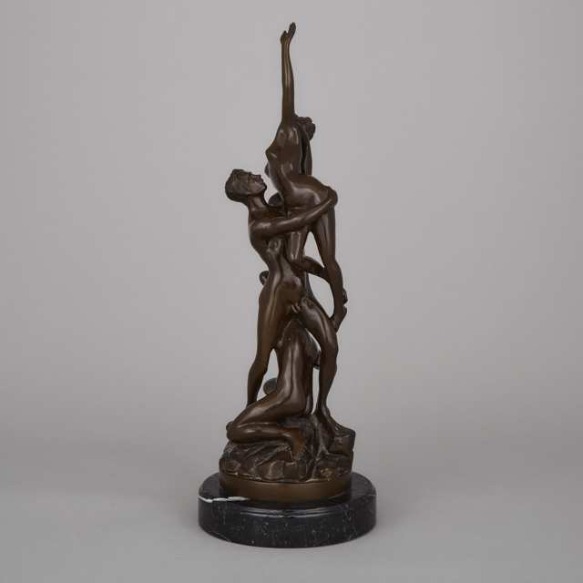 Patinated  Bronze Model of The Rape of the Sabine Women, after Giambologna, 20th century