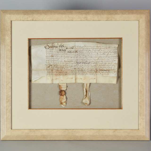 English Parchment Indenture, 1629