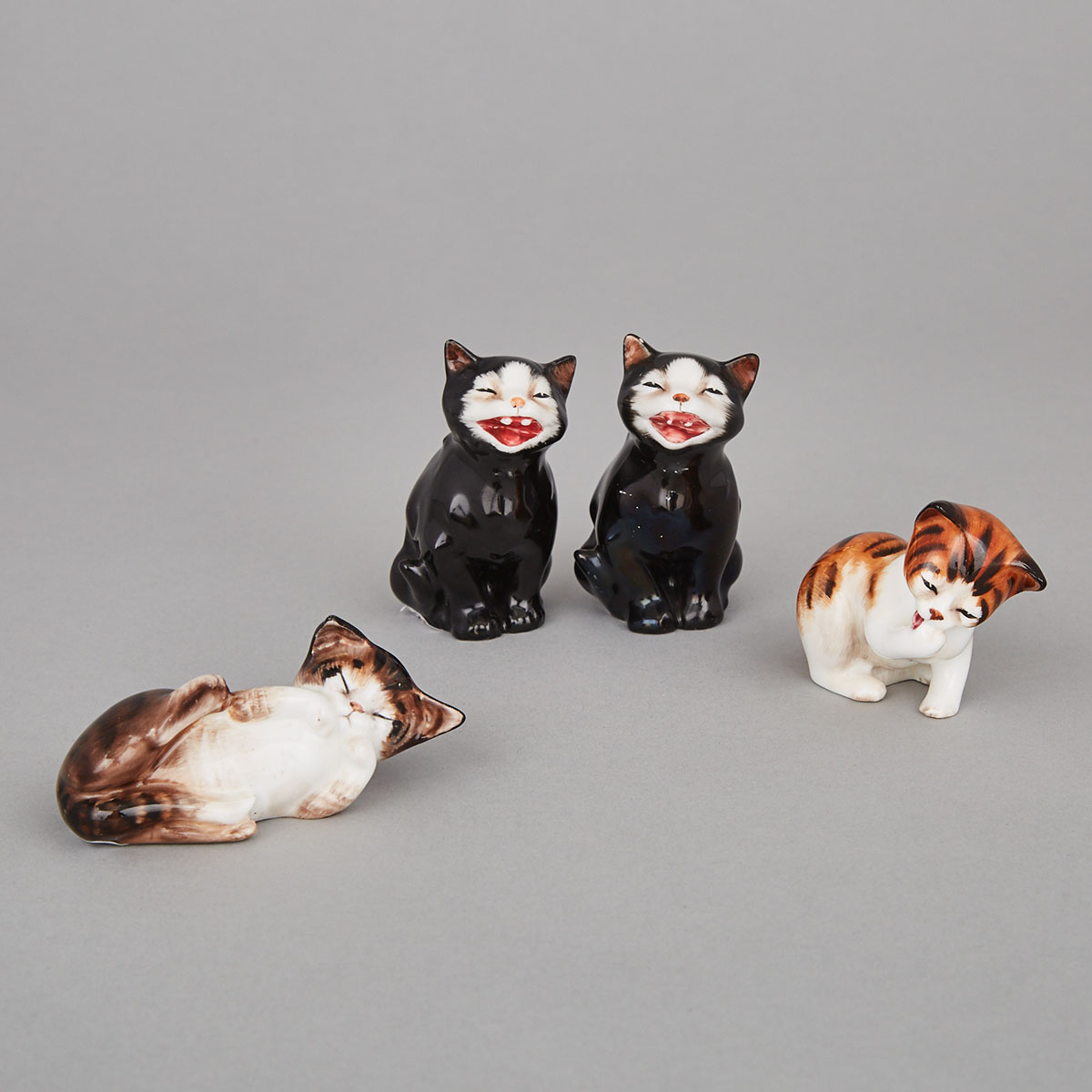 Four Royal Doulton Kitten Figurines, 20th century