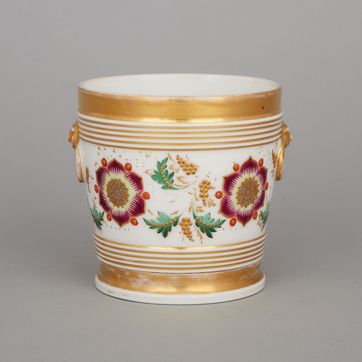 French Porcelain Cachepot and Stand, early 19th century