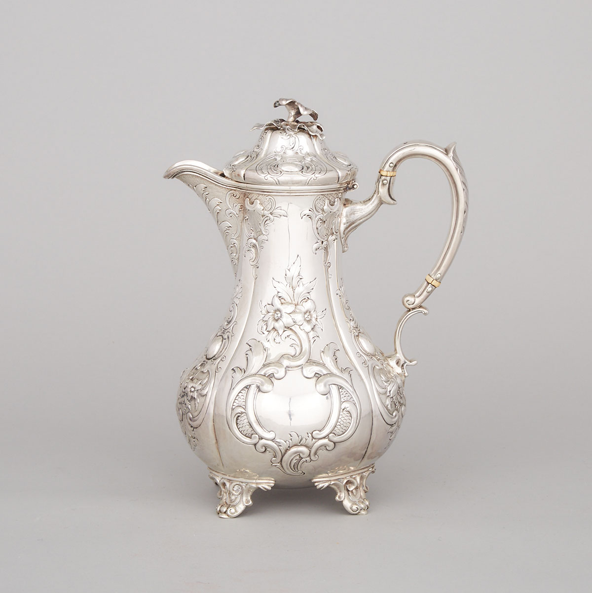 Victorian Scottish Silver Coffee Pot, James & Walter Marshall, Edinburgh, 1846