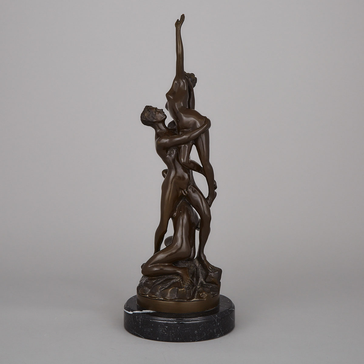 Patinated  Bronze Model of The Rape of the Sabine Women, after Giambologna, 20th century