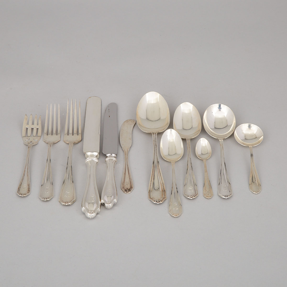 Canadian Silver Flatware and Tea Service, Ryrie Bros., Toronto, Ont., early 20th century