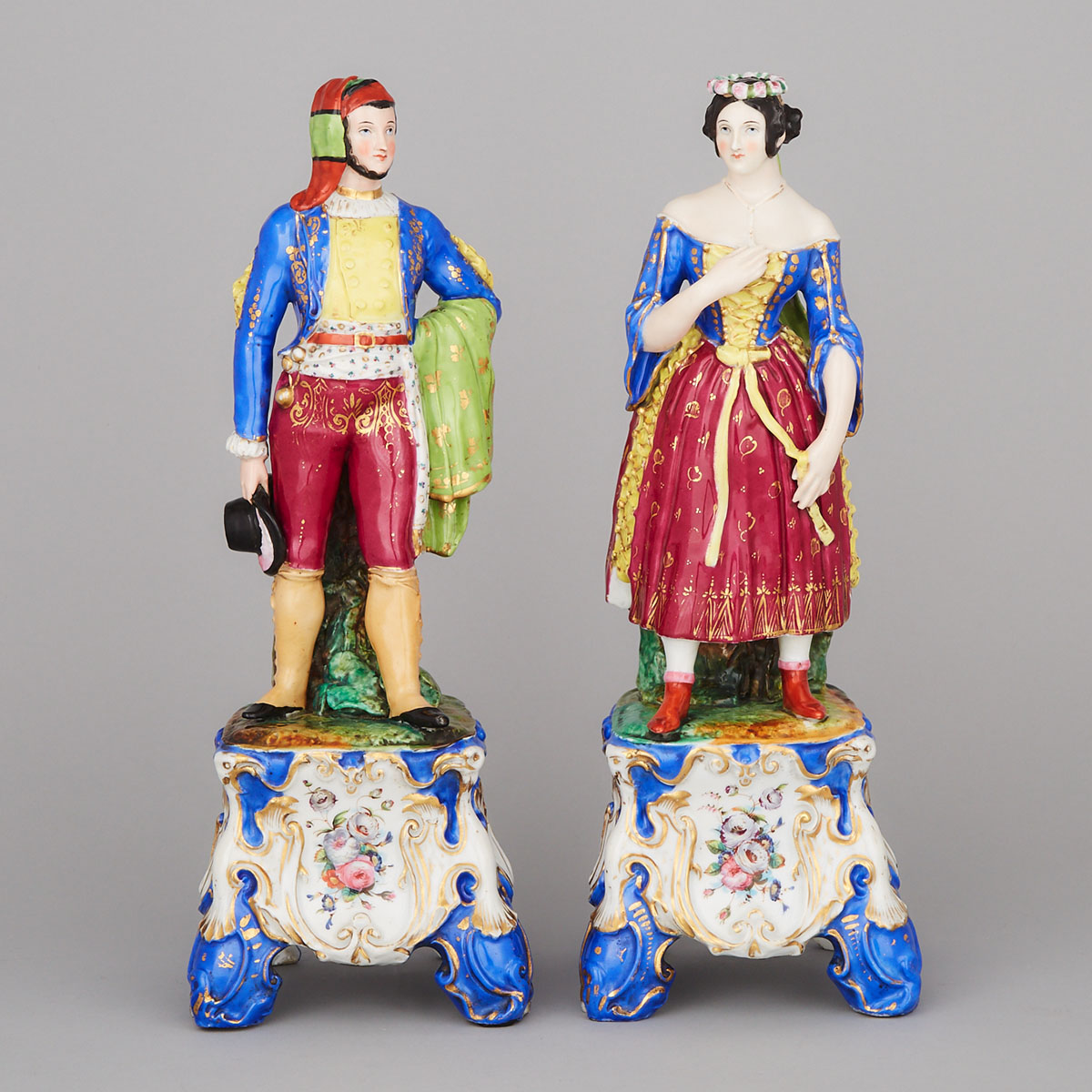 Pair of French Porcelain Figures, mid-19th century