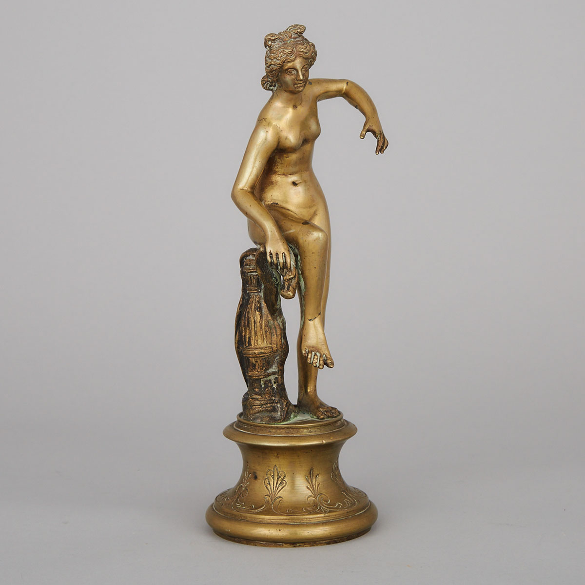 Gilt Bronze Model of Venus after the Bath, 19th century