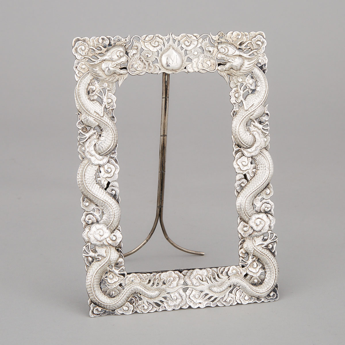 Chinese Export Silver Photograph Frame, Chun, for Hung Chong, Shanghai, early 20th century
