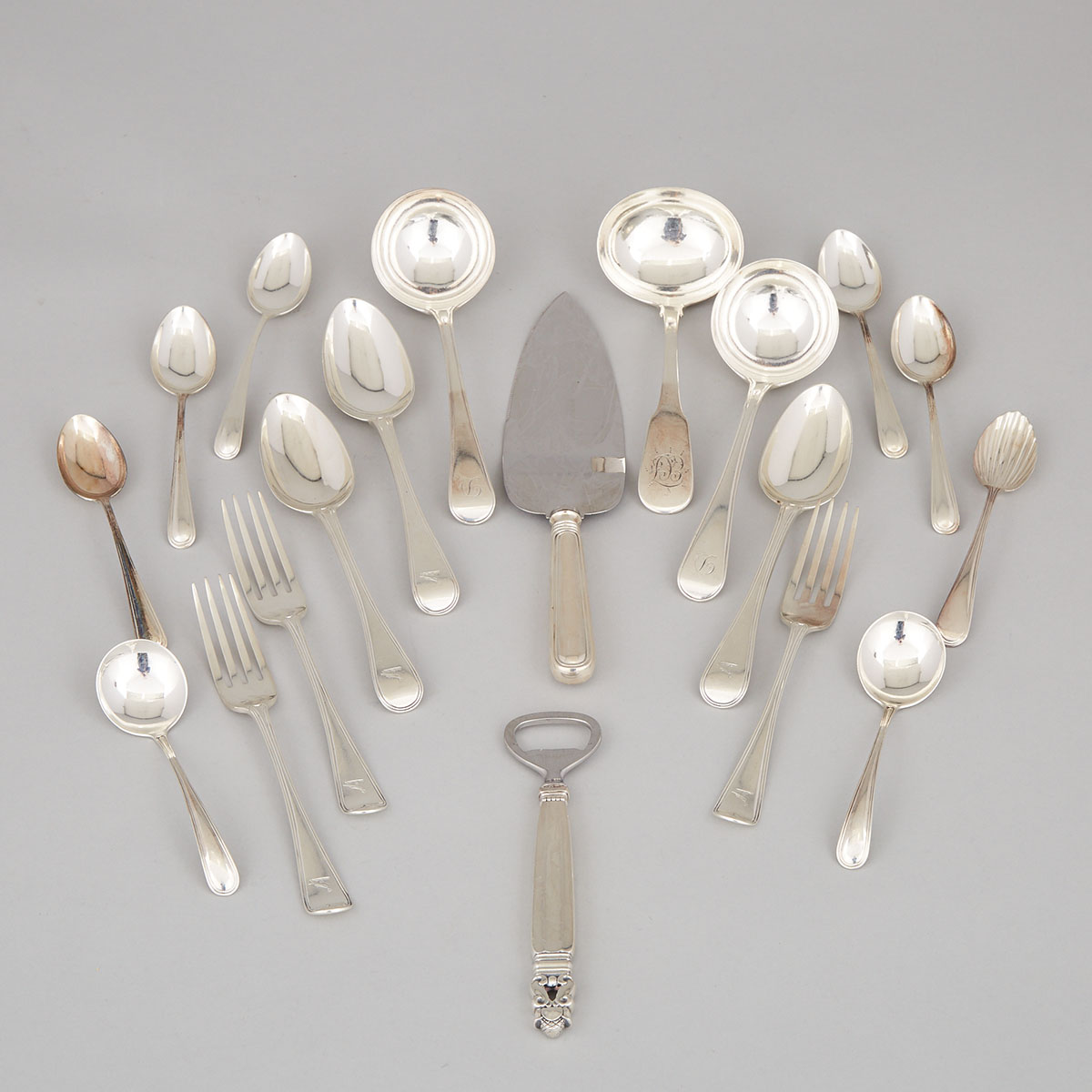 Group of Mainly English and Canadian Silver Flatware, late 18th/20th century