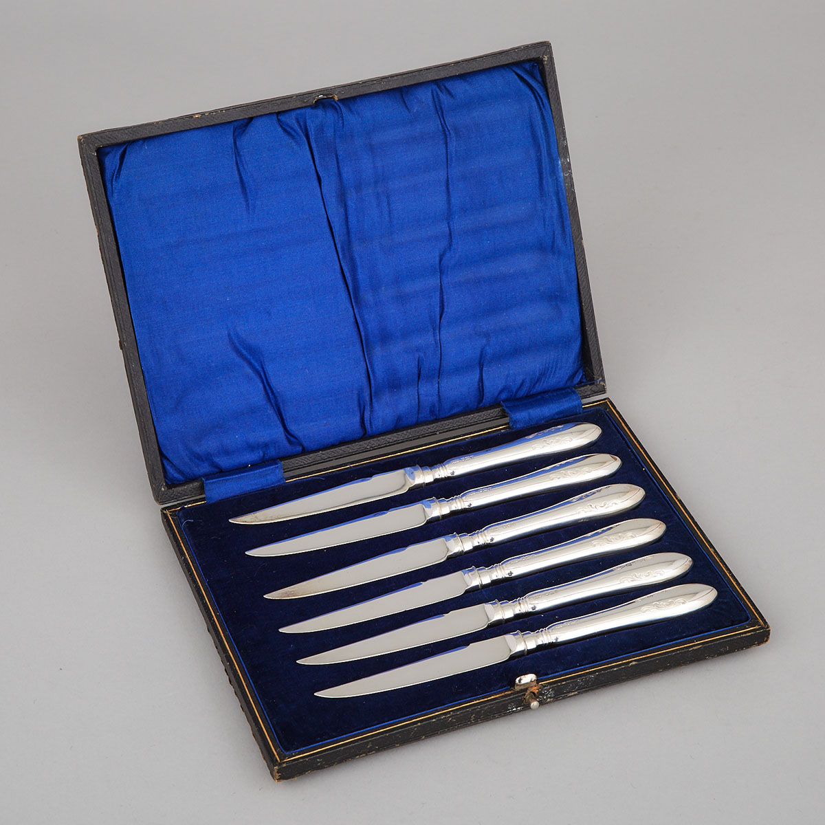 Six English Silver Fruit Knives, Charles James Allen & Sidney Darwin, Sheffield, 1906