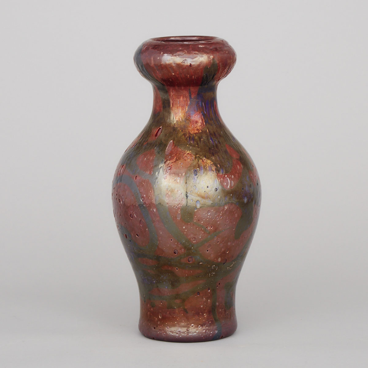 Tiffany-Style Glass Vase, 20th century