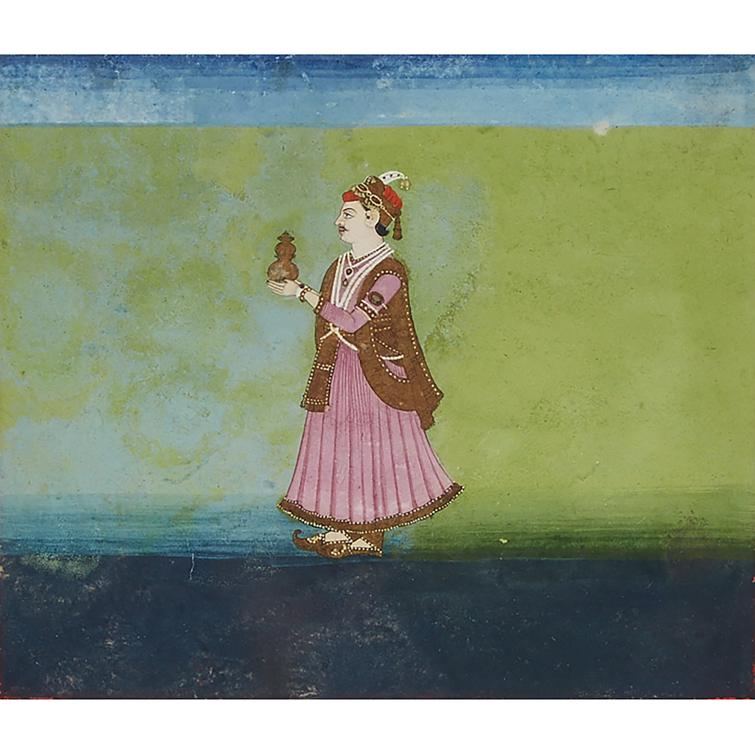 Jaipur School, Portrait of a Standing Prince, 18th Century