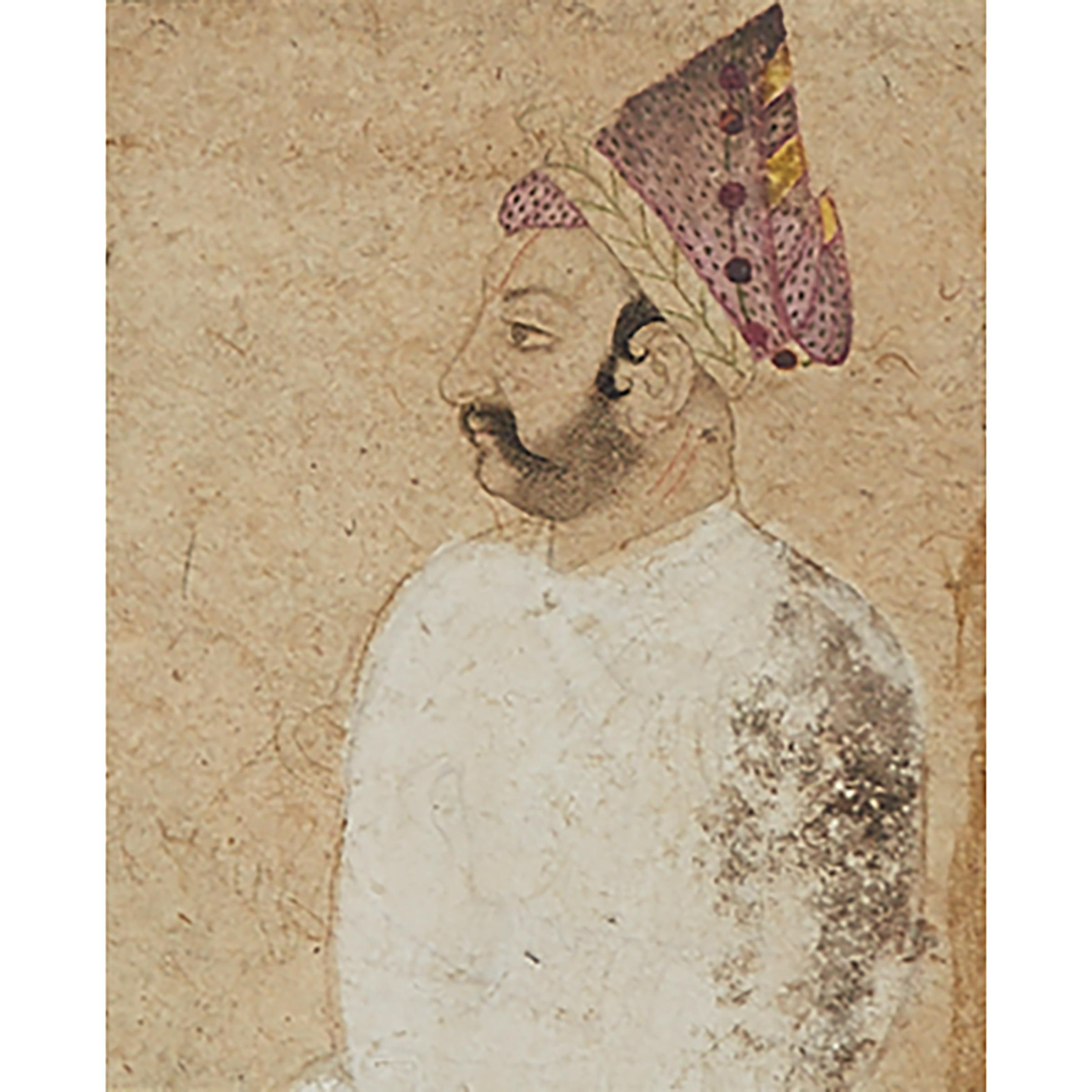Indian School, Portrait of a Prince with Purple Turban, 17th/18th Century