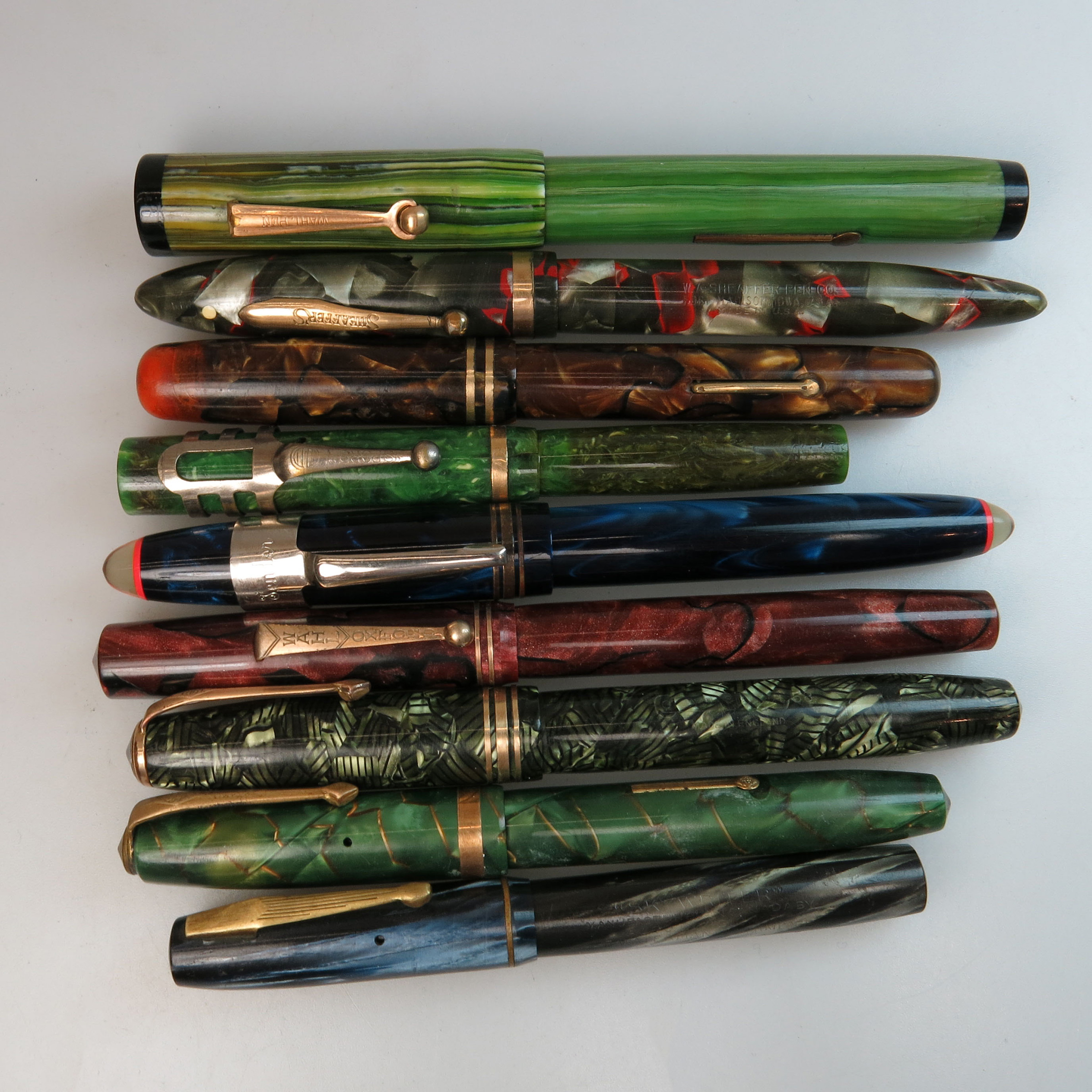 9 Various Fountain Pens