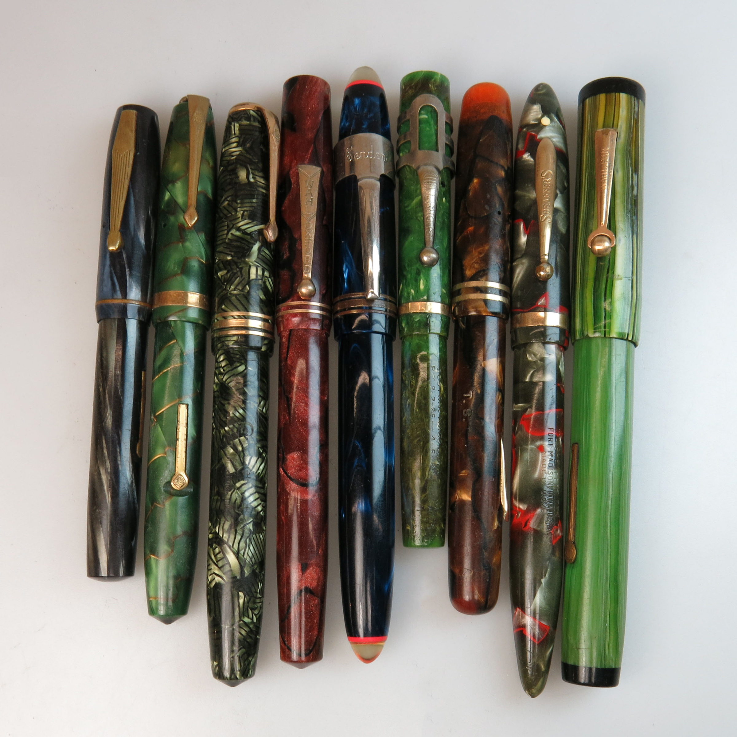 9 Various Fountain Pens
