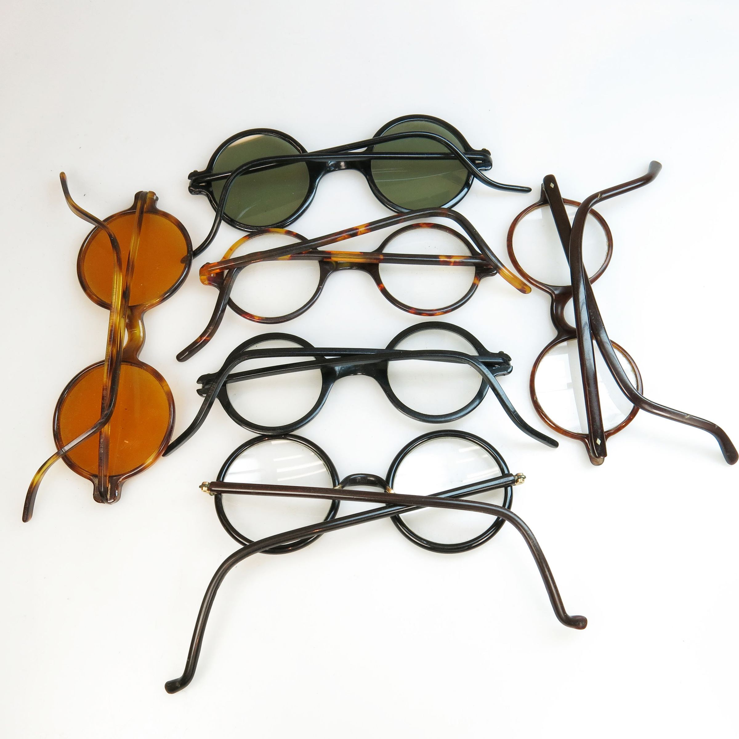 6 Pairs Of Early 20th Century Temple Spectacles